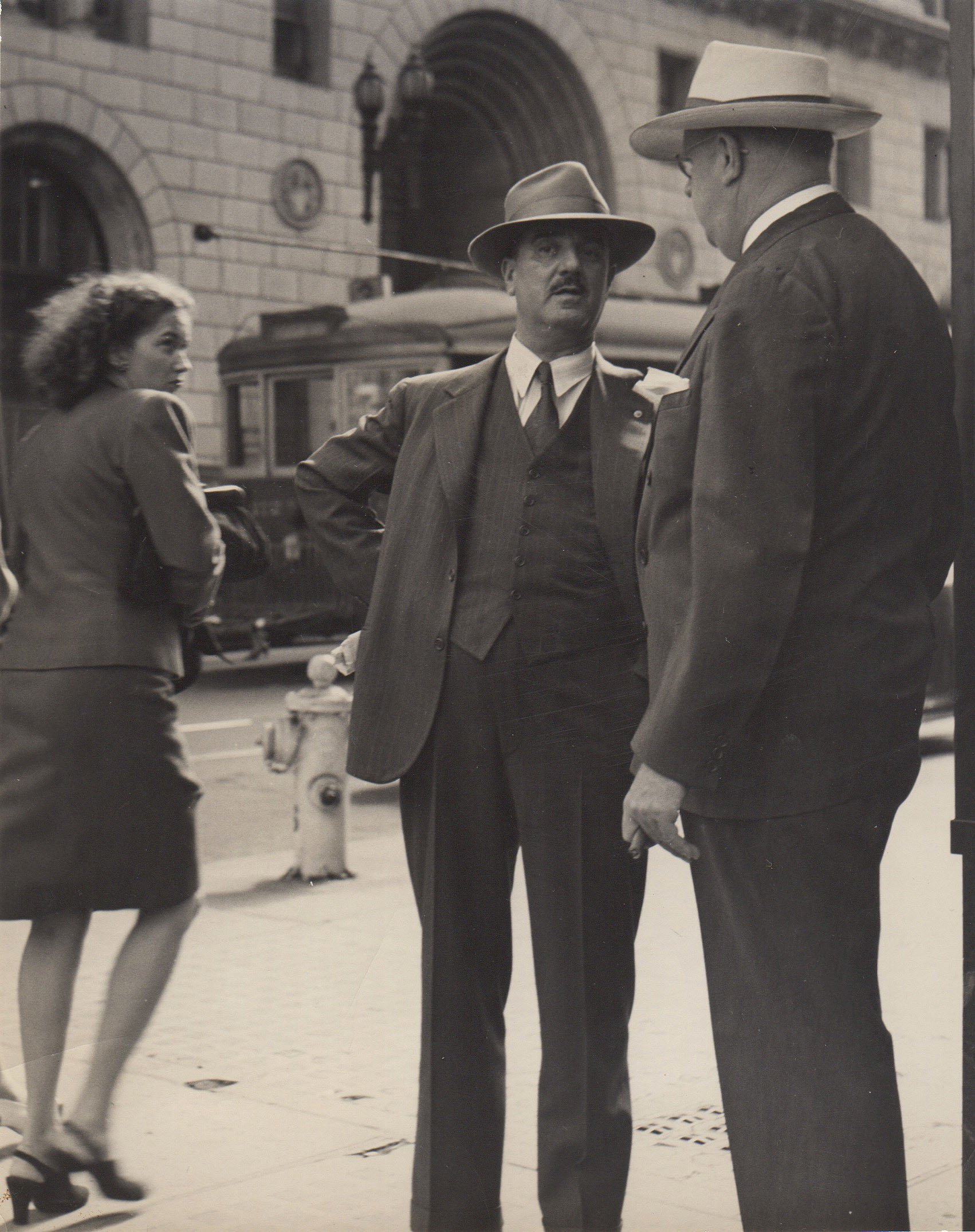 Street Discussion, San Francisco, 1945. RESERVED