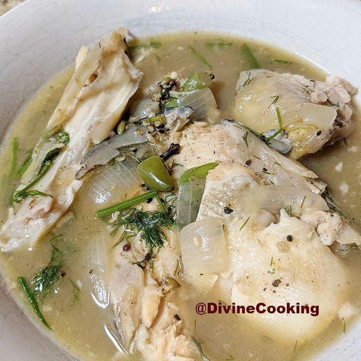 A delicata of fish head soup. Light but filling and very cleansing. This is what you do with a fish head. Make a soup. @divinecooking #seafood #food #light #salmon #health #fishmarket
