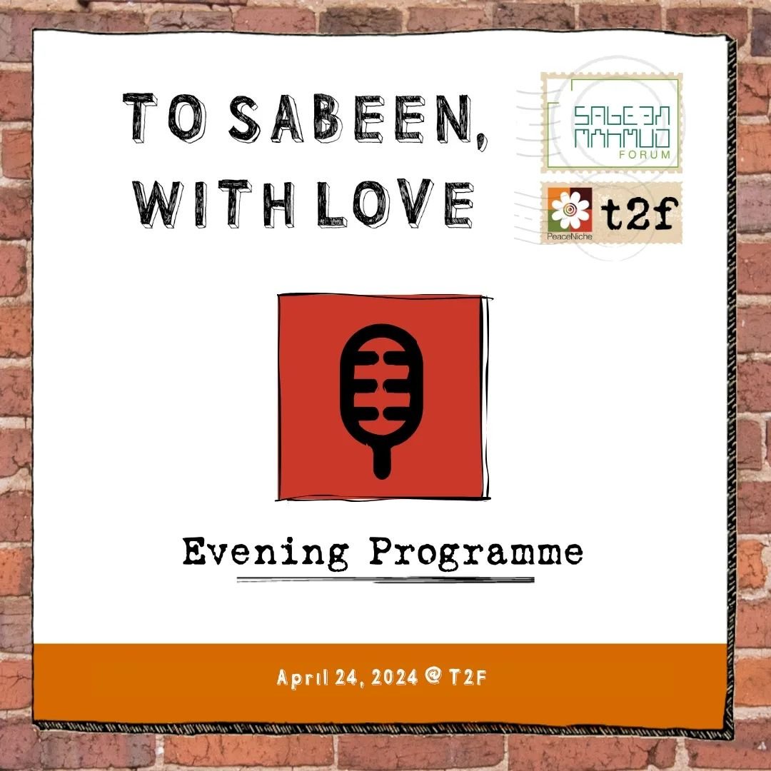 TO SABEEN, WITH LOVE
24 April 2024

As part of our celebration of Sabeen Mahmud&rsquo;s life and legacy on Wednesday, April 24th, 2024 at @thesecondfloor, we will be remembering Sabeen through evening programming that will include music, readings, an