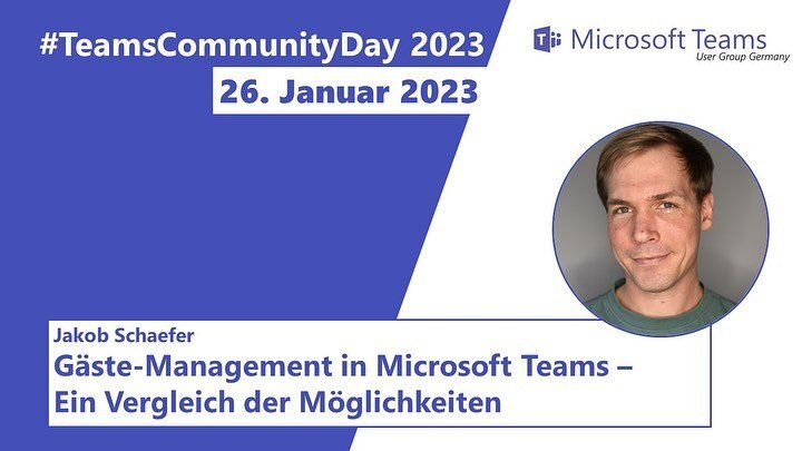 Vom 26-28.01 findet wieder der #TeamsCommunityDay statt.&nbsp;

Das Event von und f&uuml;r die Community ist vollgepackt mit Sessions rund um Microsoft #Teams und den modernen Arbeitsplatz. 🧑&zwj;💻👩&zwj;💻
&nbsp;
Unser Kollege Jakob Schaefer ist i