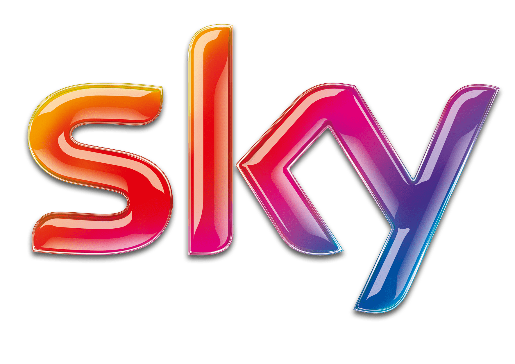 The logo of the tv network Sky.