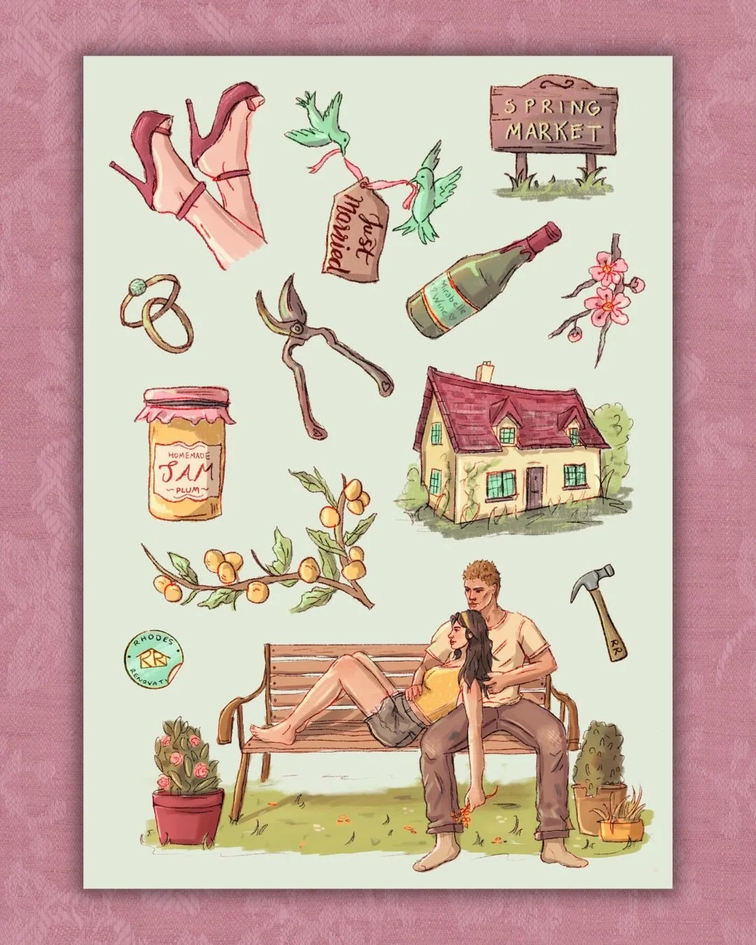 sticker sheet by the inimitable @summerrgrove! swipe for details&hellip;

this sheet will be part of the pr3order incentive for MIRABELLE. more details to come so save those receipts 🧚🏼&zwj;♂️

MIRABELLE is a small town magical realism romance abou