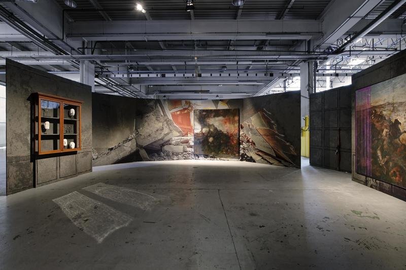  Markus Schinwald,&nbsp; Panorama , 2022, Installation view at the 16th Biennale de Lyon. Photo: Blaise Adilon 