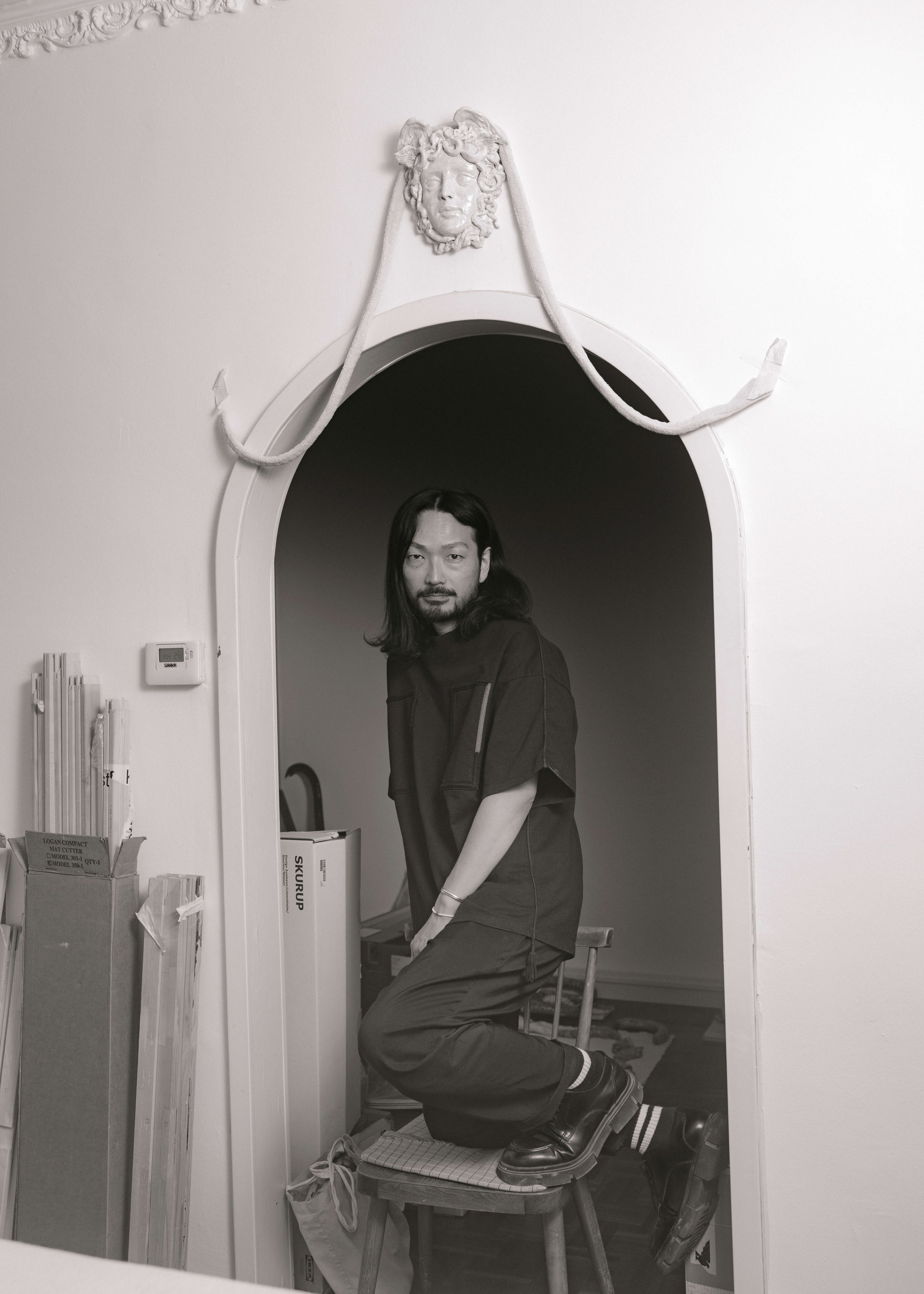  Portrait of Soshiro Matsubara in his Vienna-based studio, 2023. Photo: Marcella Ruiz Cruz 