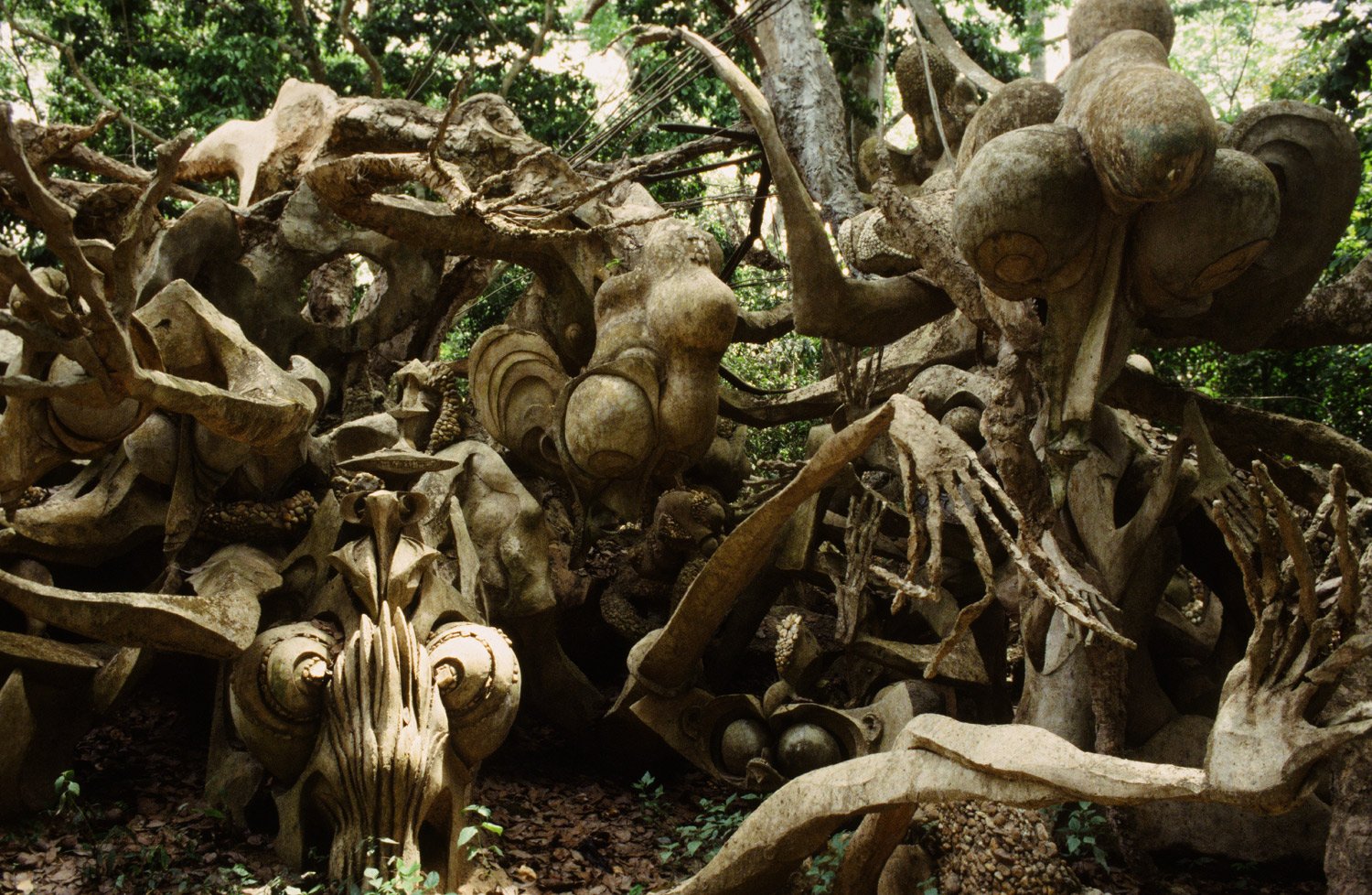  Susanne Wenger, view from the Sacred Grose in Òṣogbo. Photo: Courtesy Susanne Wenger Foundation / Wolfgang Denk 