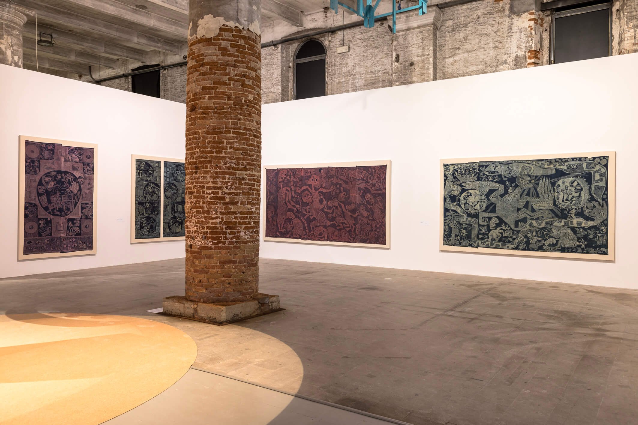  Susanne Wenger, Installation view at the 60th International Art Exhibition – La Biennale di Venezia,  Stranieri Ovunque , 2024. Photo: Marco Zorzanello 