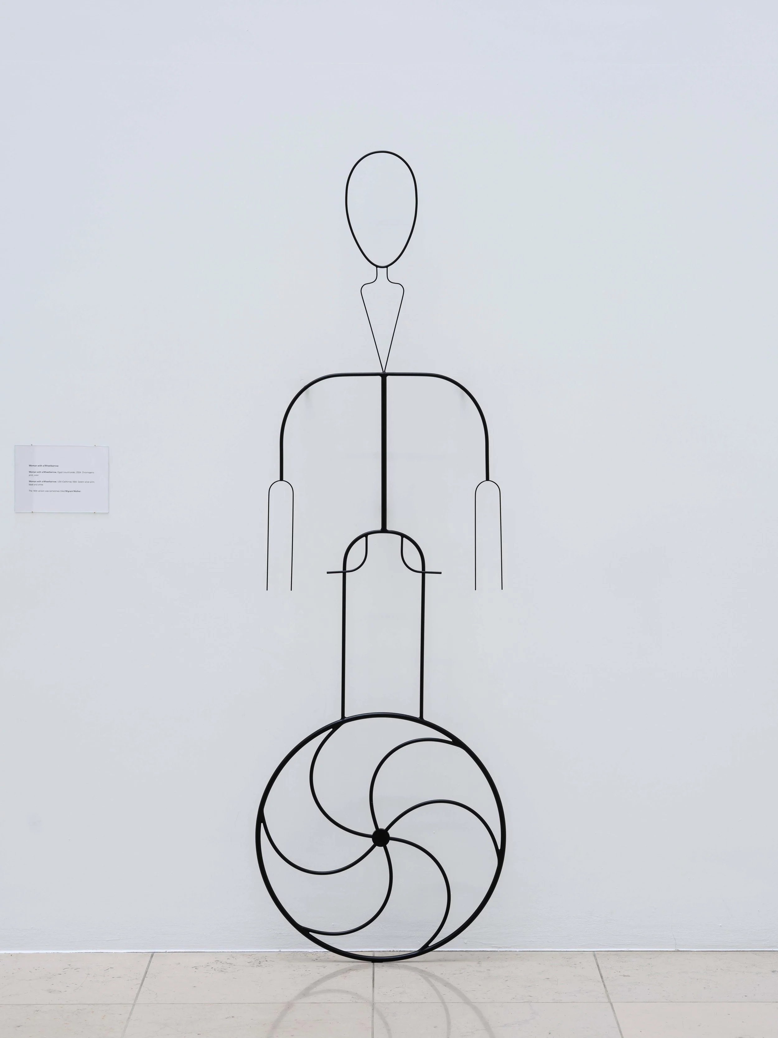  Iman Issa, installation view of  Woman with a Wheelbarrow  at Hamburger Kunsthalle, 2025. Photo credit: Christoph Irrgang 