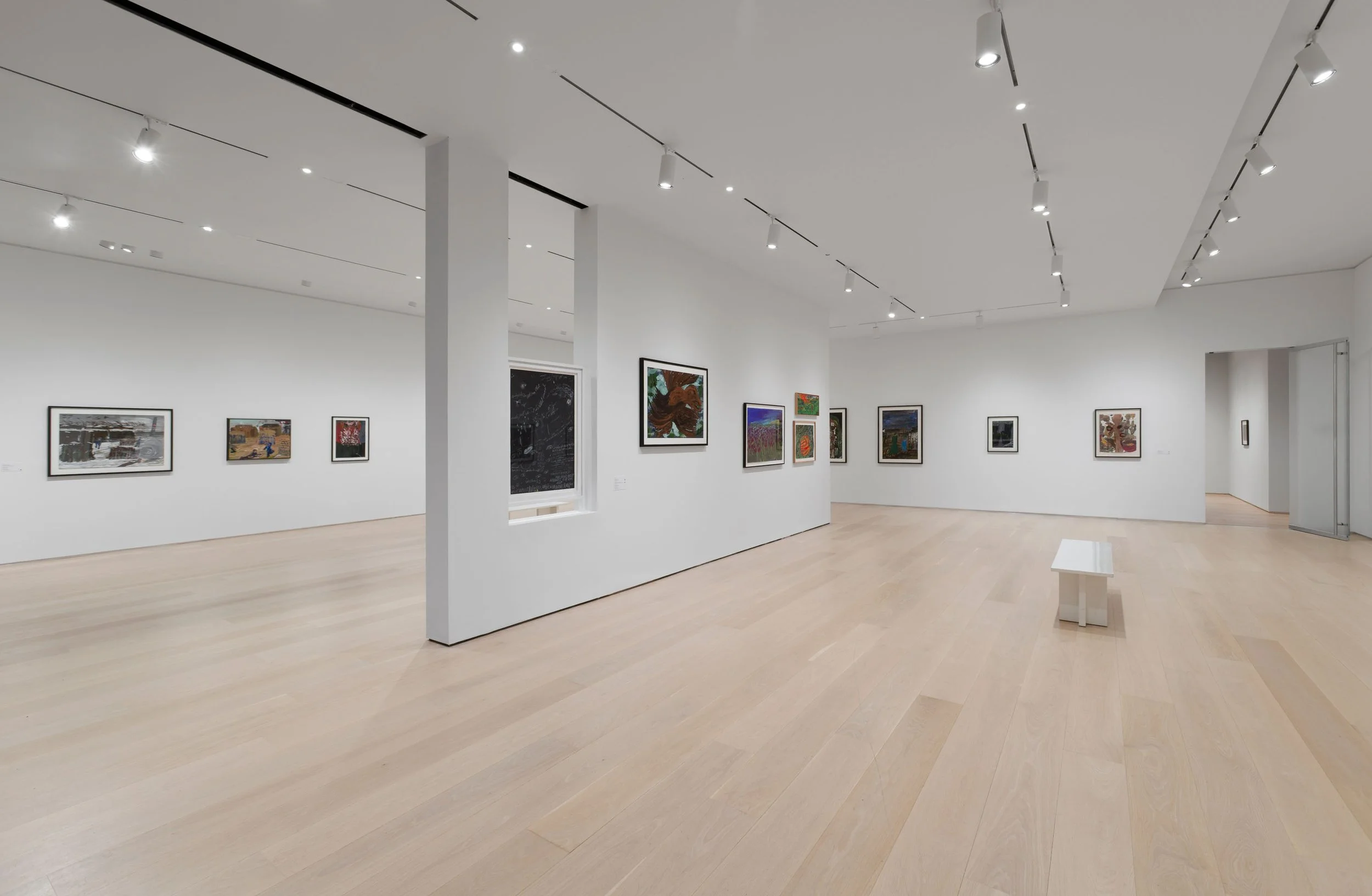  Ceija Stojka, installation view of  Making Visible  at The Drawing Center, New York. Photo: Daniel Terna 