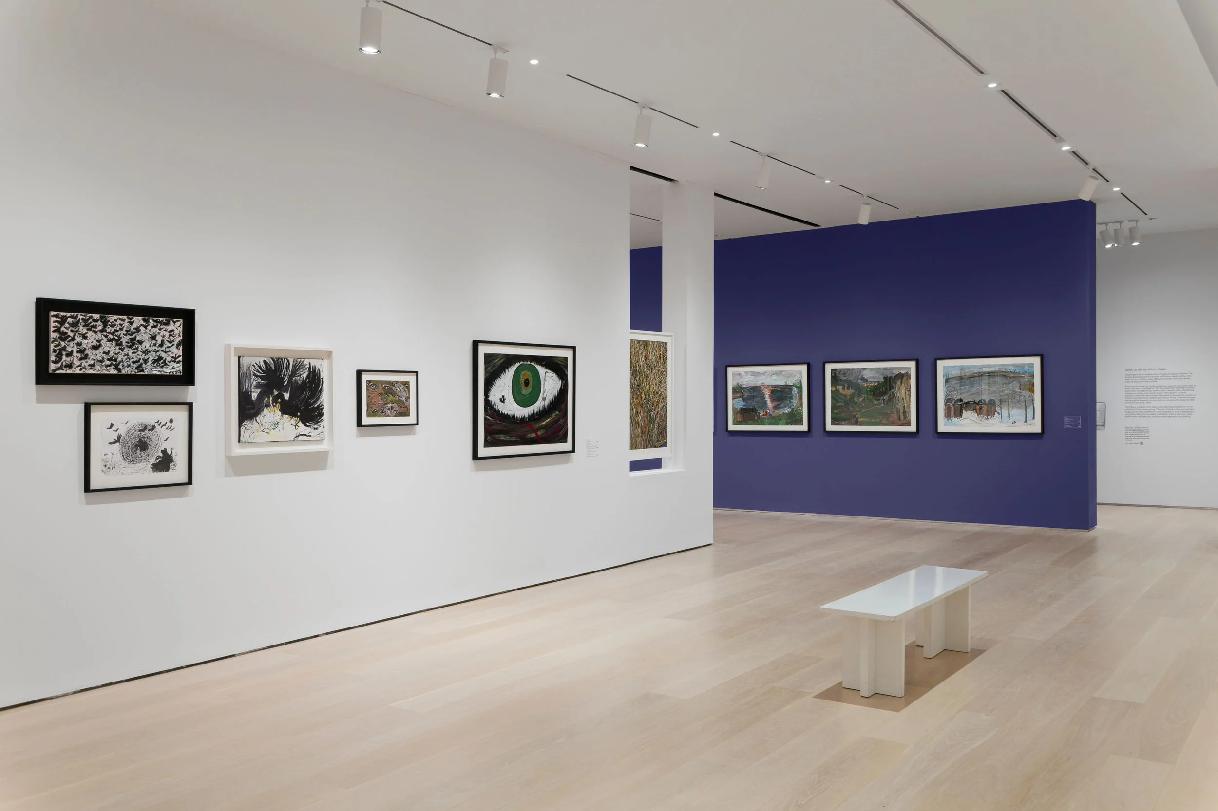  Ceija Stojka, installation view of  Making Visible  at The Drawing Center, New York. Photo: Daniel Terna 