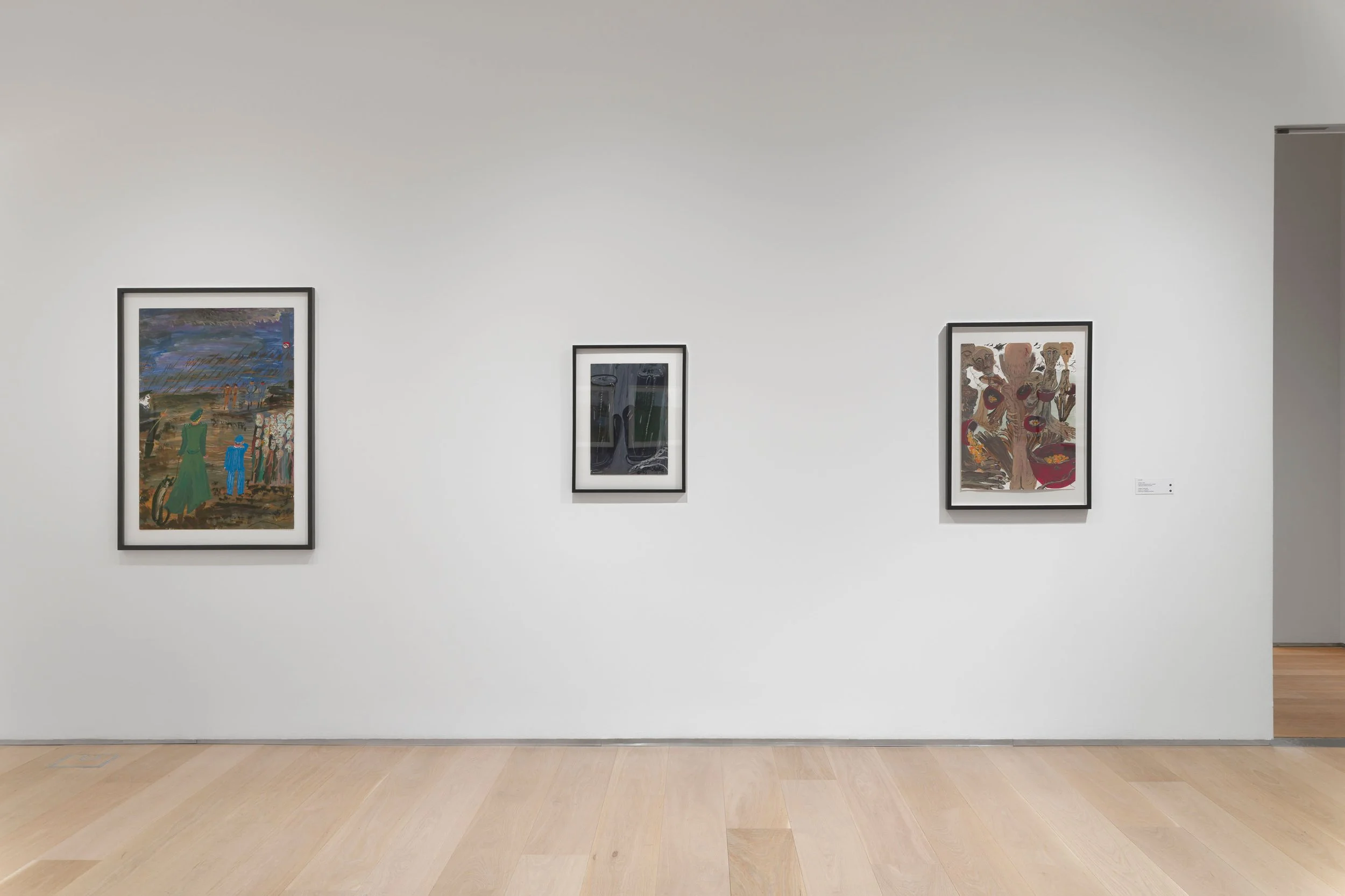  Ceija Stojka, installation view of  Making Visible  at The Drawing Center, New York. Photo: Daniel Terna 