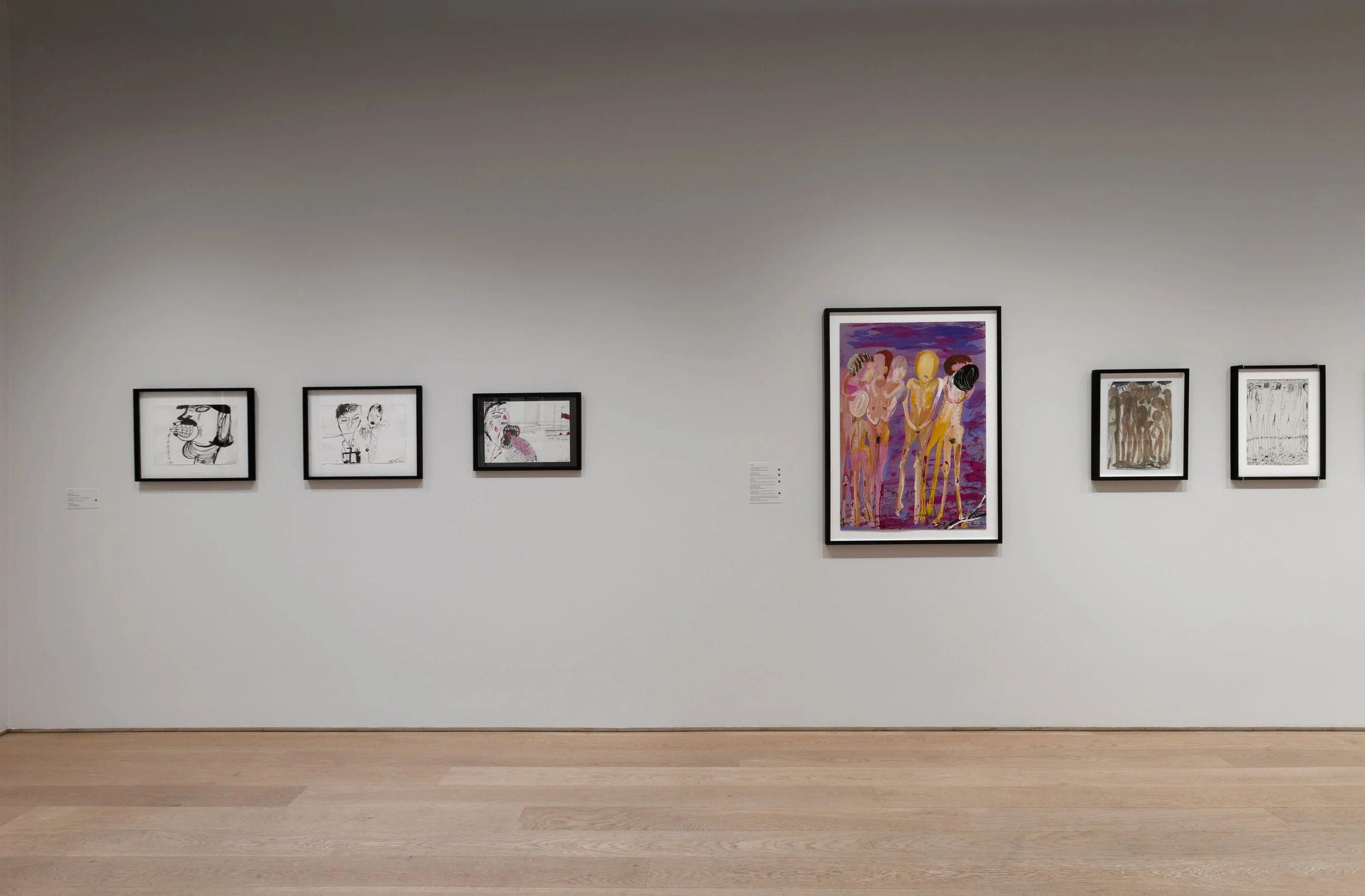  Ceija Stojka, installation view of  Making Visible  at The Drawing Center, New York. Photo: Daniel Terna 