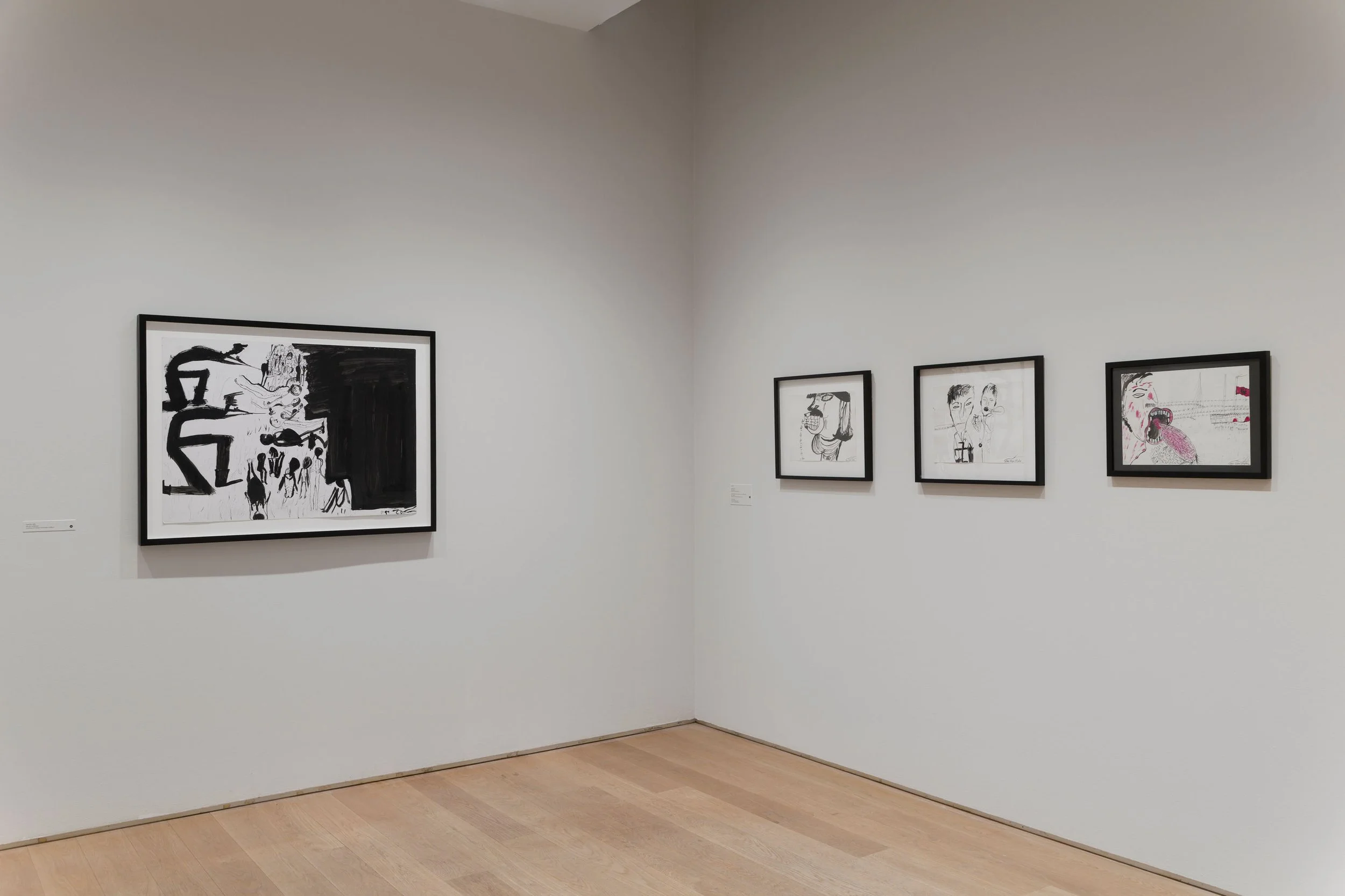  Ceija Stojka, installation view of  Making Visible  at The Drawing Center, New York. Photo: Daniel Terna 