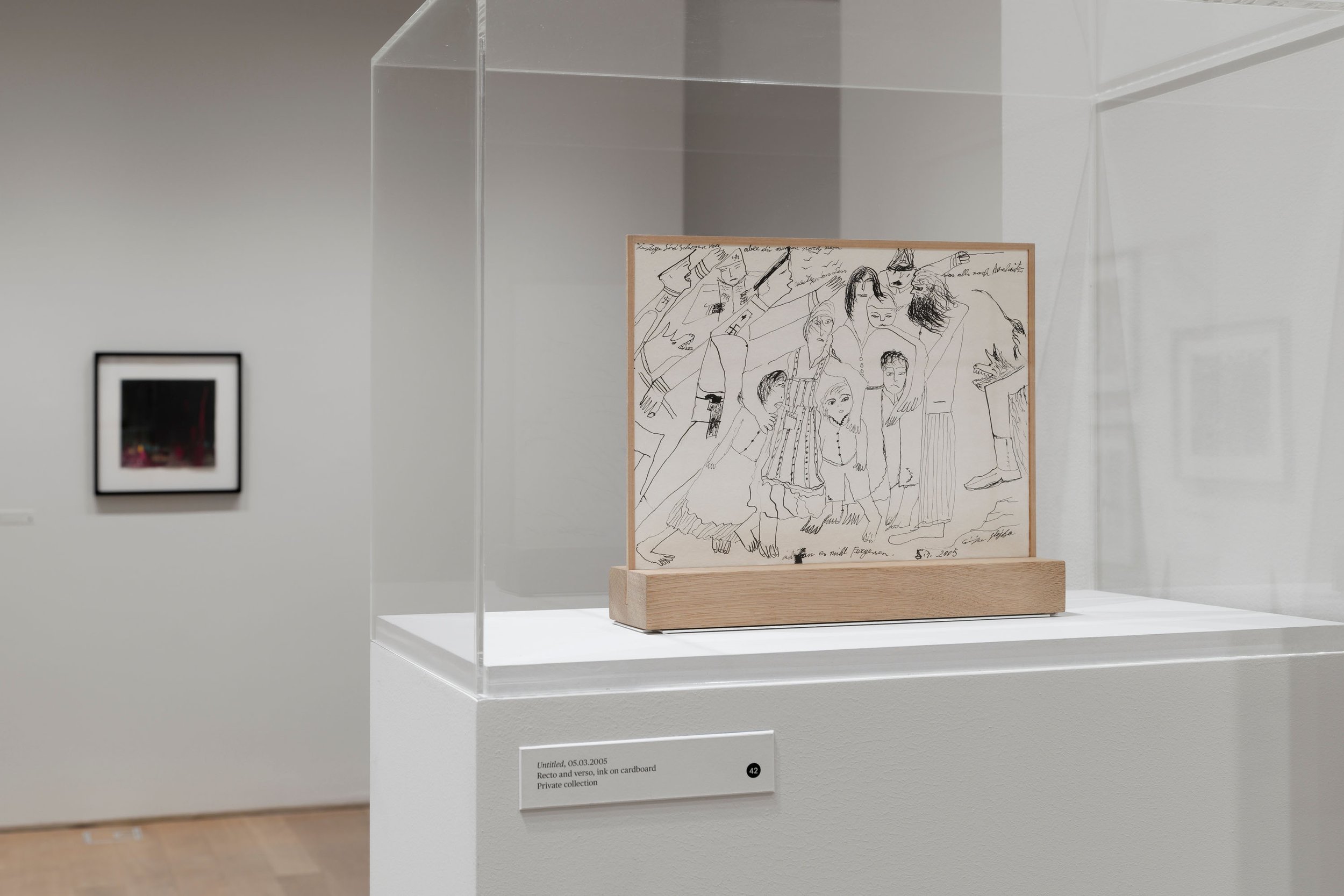  Ceija Stojka, installation view of  Making Visible  at The Drawing Center, New York. Photo: Daniel Terna 