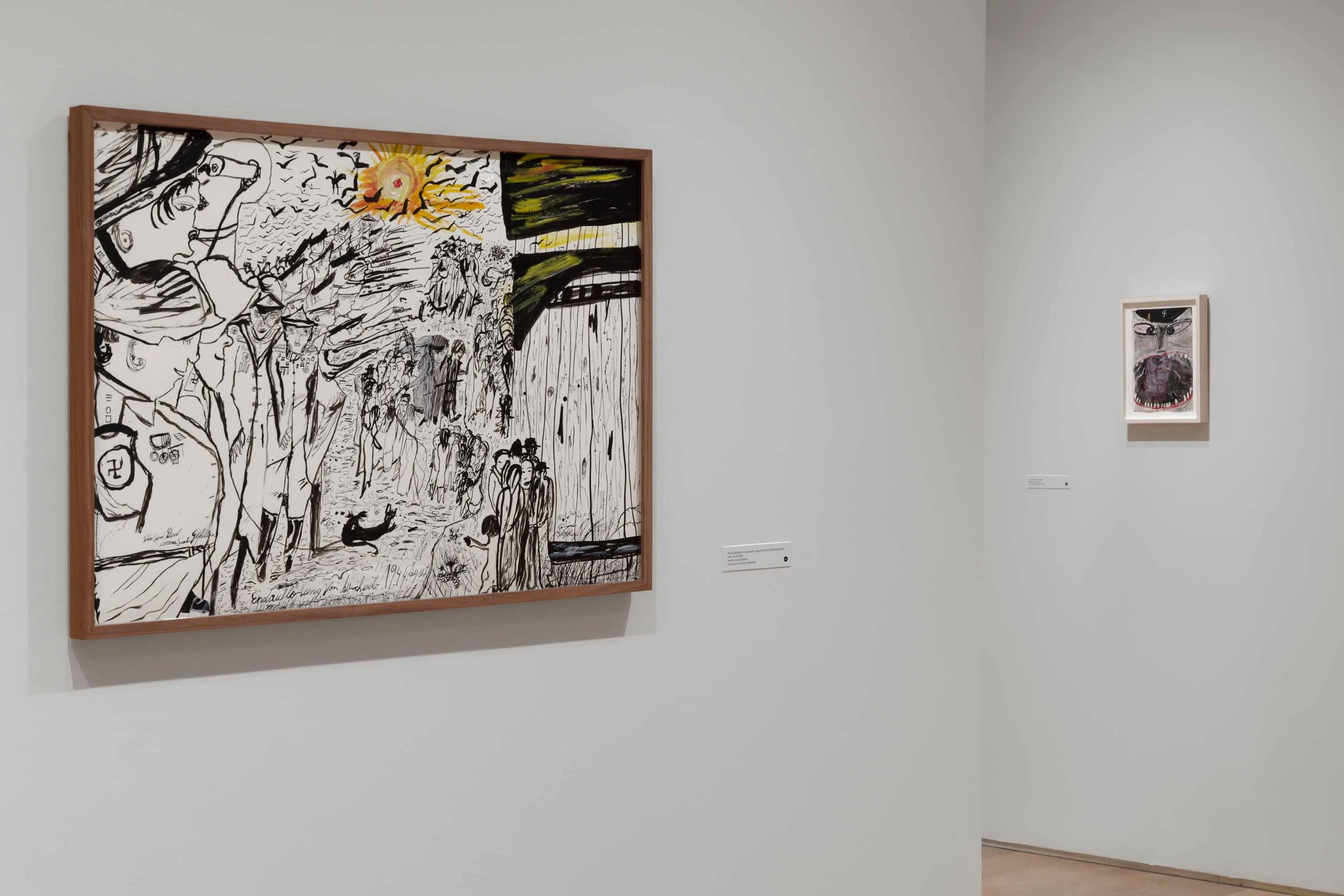  Ceija Stojka, installation view of  Making Visible  at The Drawing Center, New York. Photo: Daniel Terna 