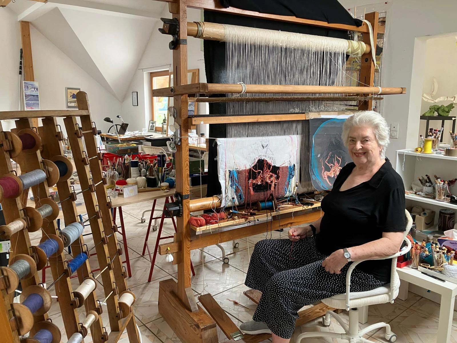  Studio Portrait, Ingrid Wiener, 2025. Photo: Michaela Leutzendorff Pakesch 