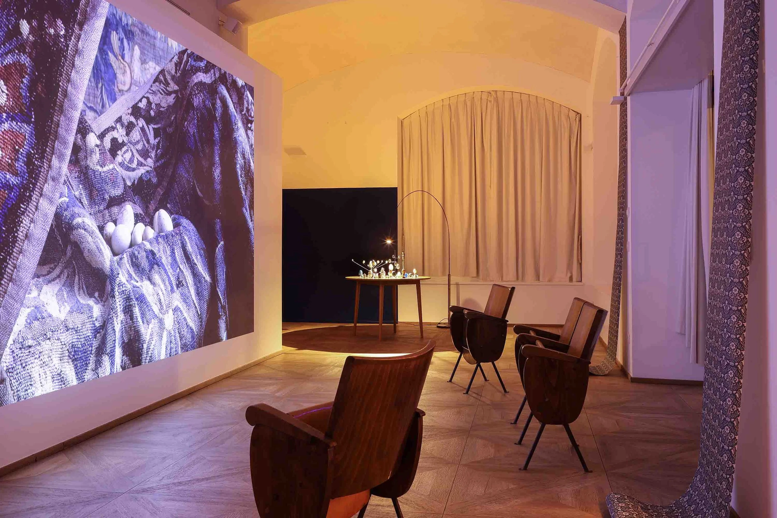  Claudia Larcher, installation view of  Extinction Story , 2025. Photo: Alessandro Santi 