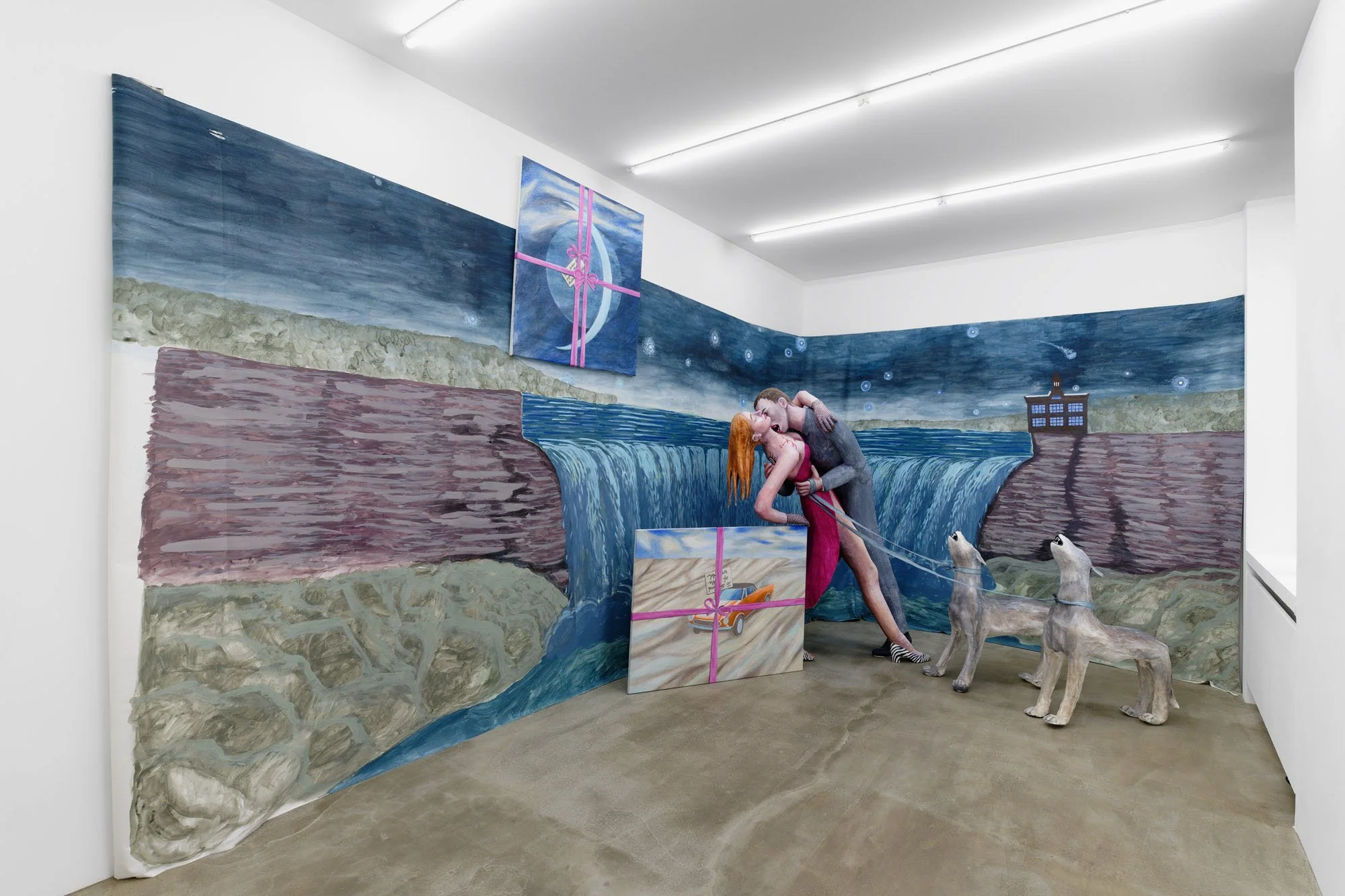  Agnes Scherer, installation view of  a thousand times good night  at Sans titre, Paris. Courtesy of the artist and Sans titre, Paris. Photo: Aurélien Mole 