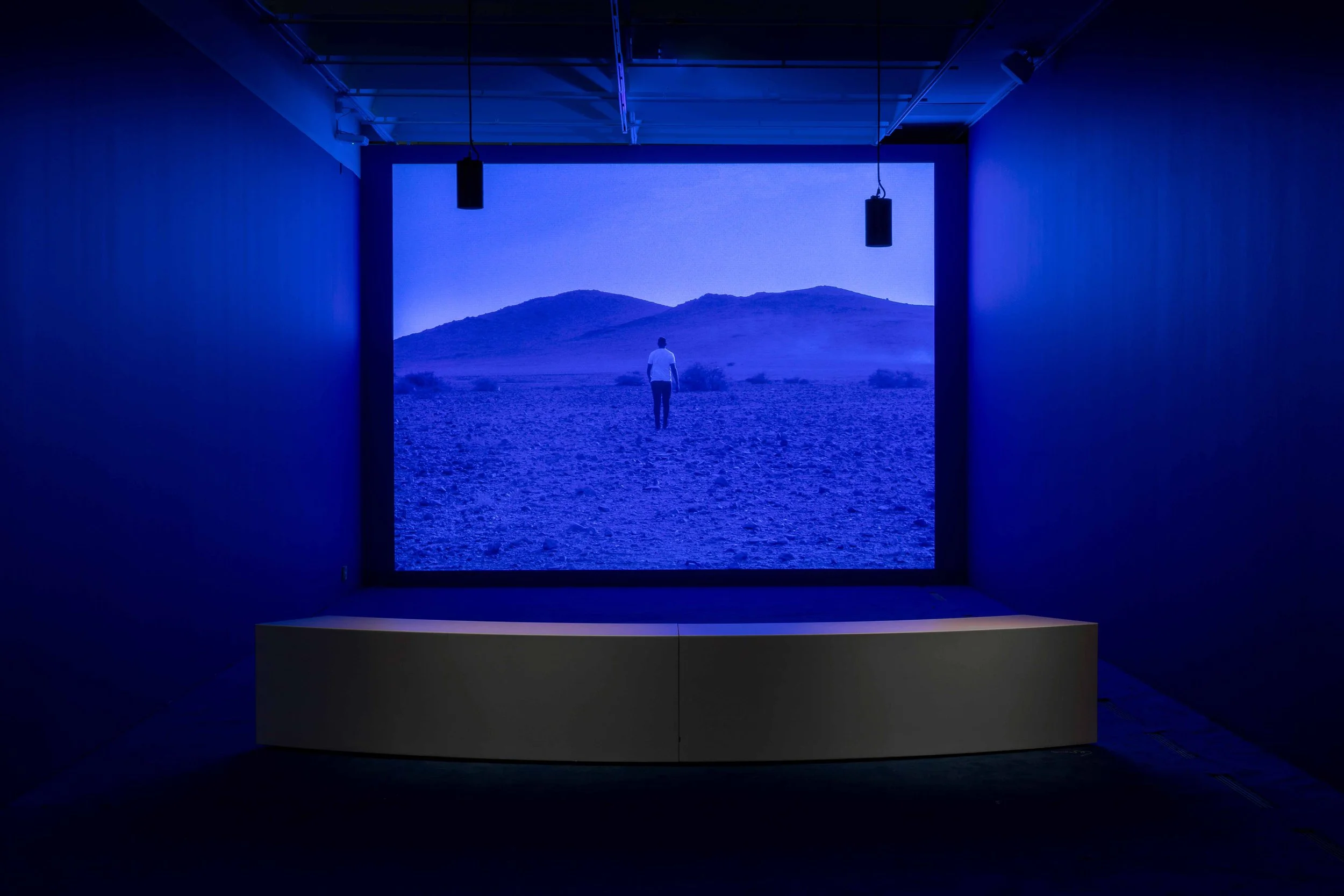  Bouchra Khalili, installation view of  The Public Scribe  at the exhibition  How to Call a Ghost  at Malmö Konsthall, 2026. Photo: Helene Toresdotter. Courtesy the artist and mor charpentier, Paris. 