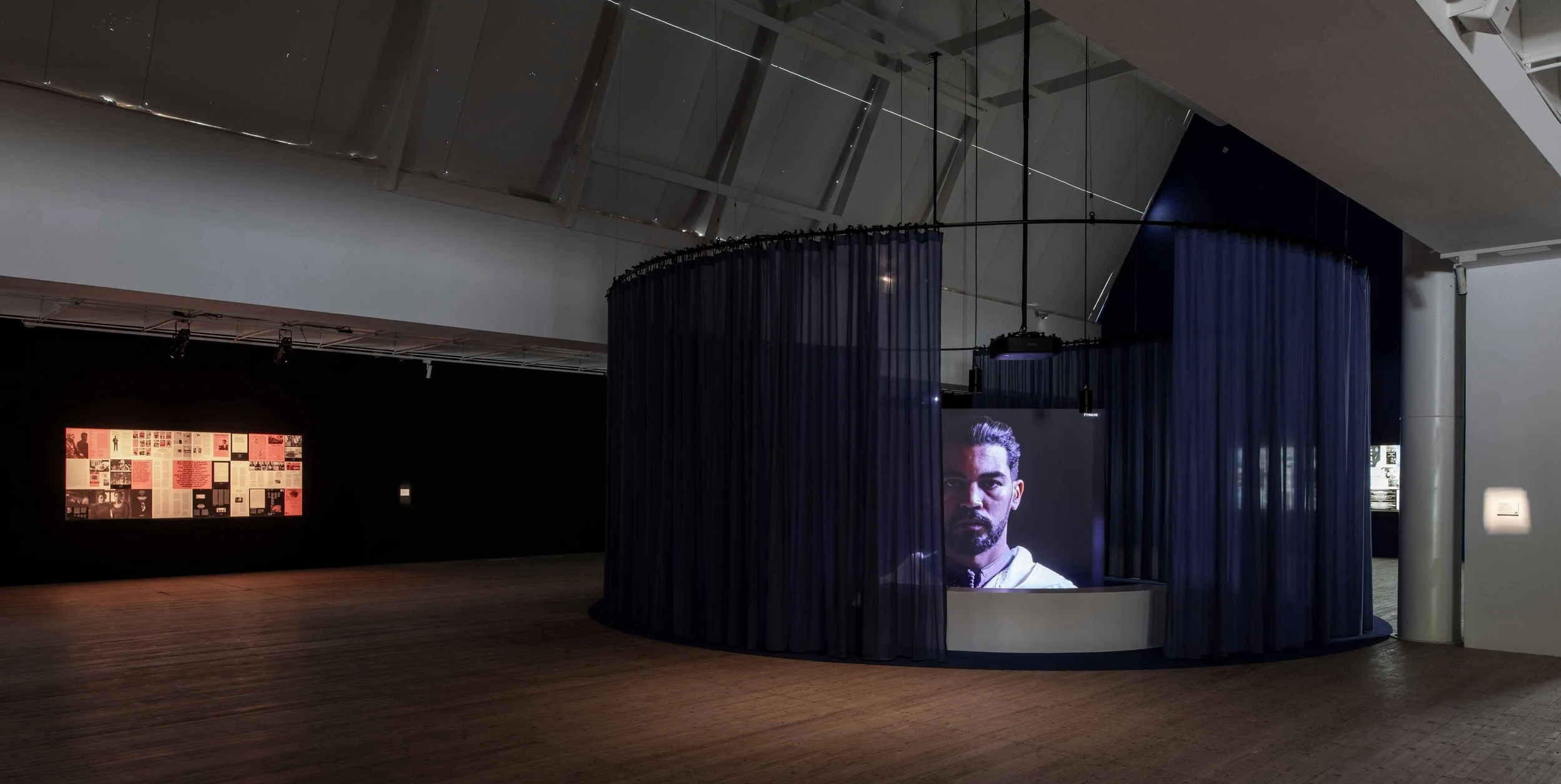  Bouchra Khalili, installation view of  How to Call a Ghost  at Malmö Konsthall, 2026. Photo: Helene Toresdotter. Courtesy the artist and mor charpentier, Paris. 