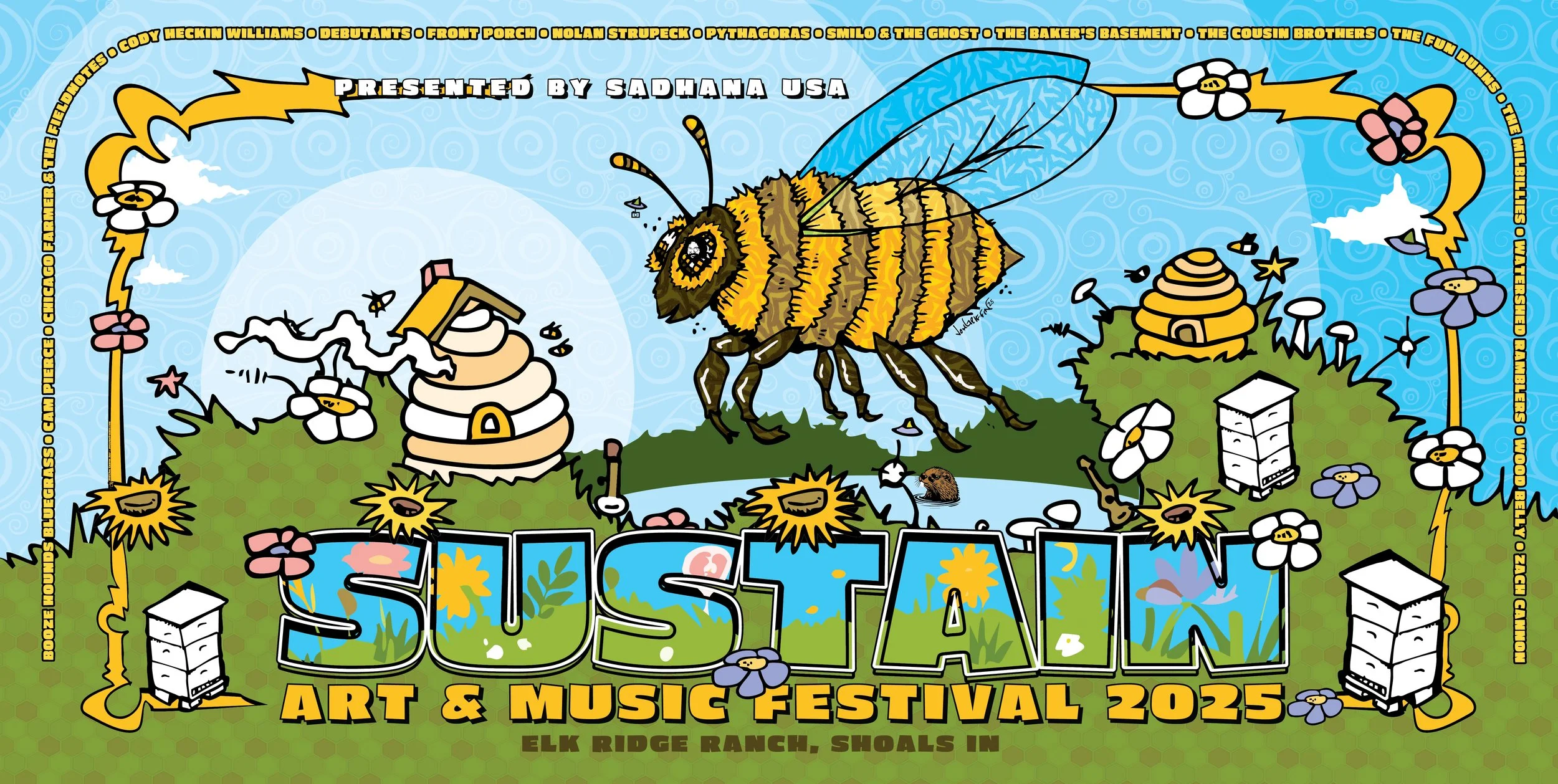 2025 Official Sustain Fest - Rectangle Sticker