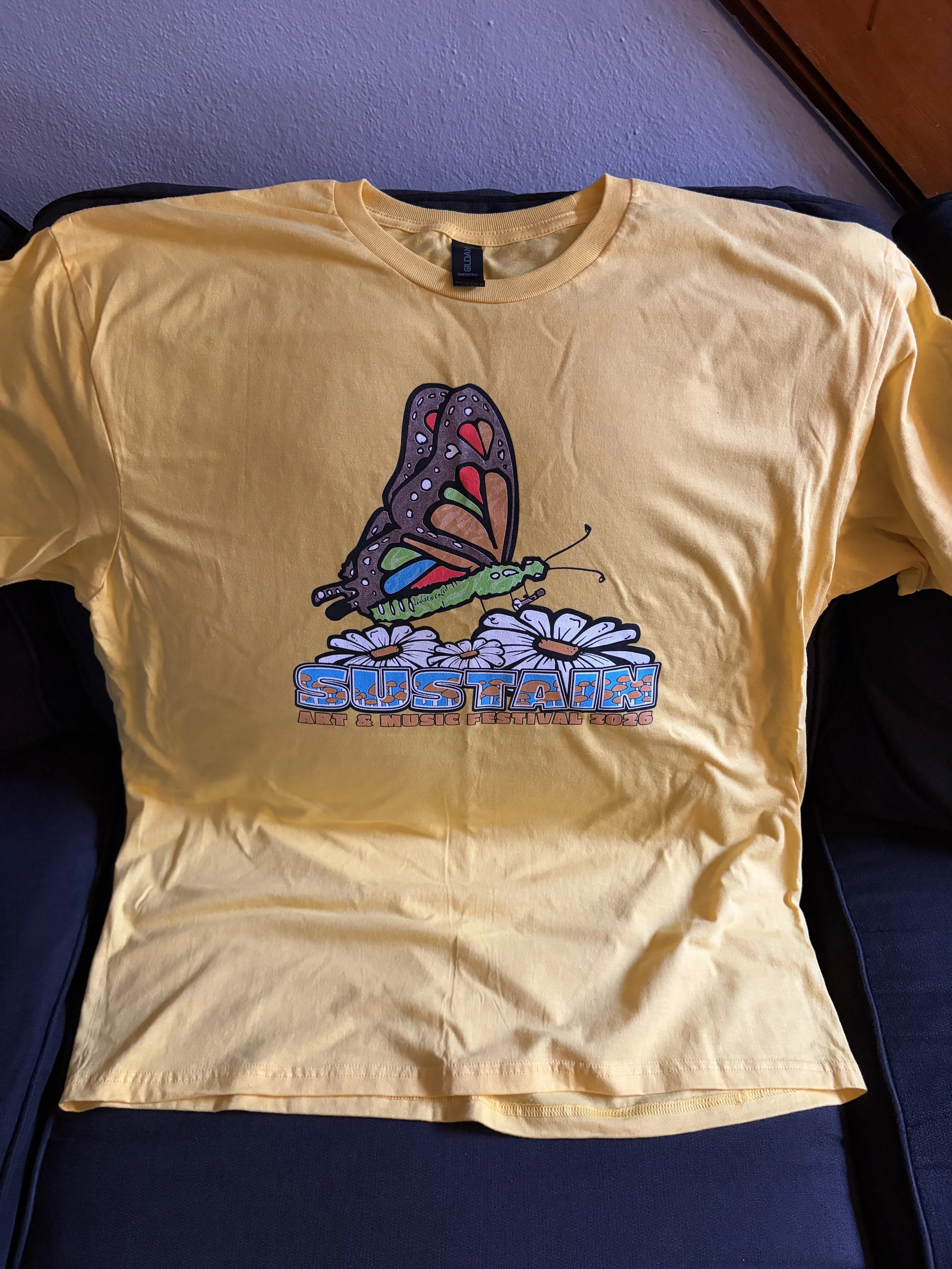 2026 Official Sustain Fest - T Shirt - Daisy Yellow - Short Sleeve