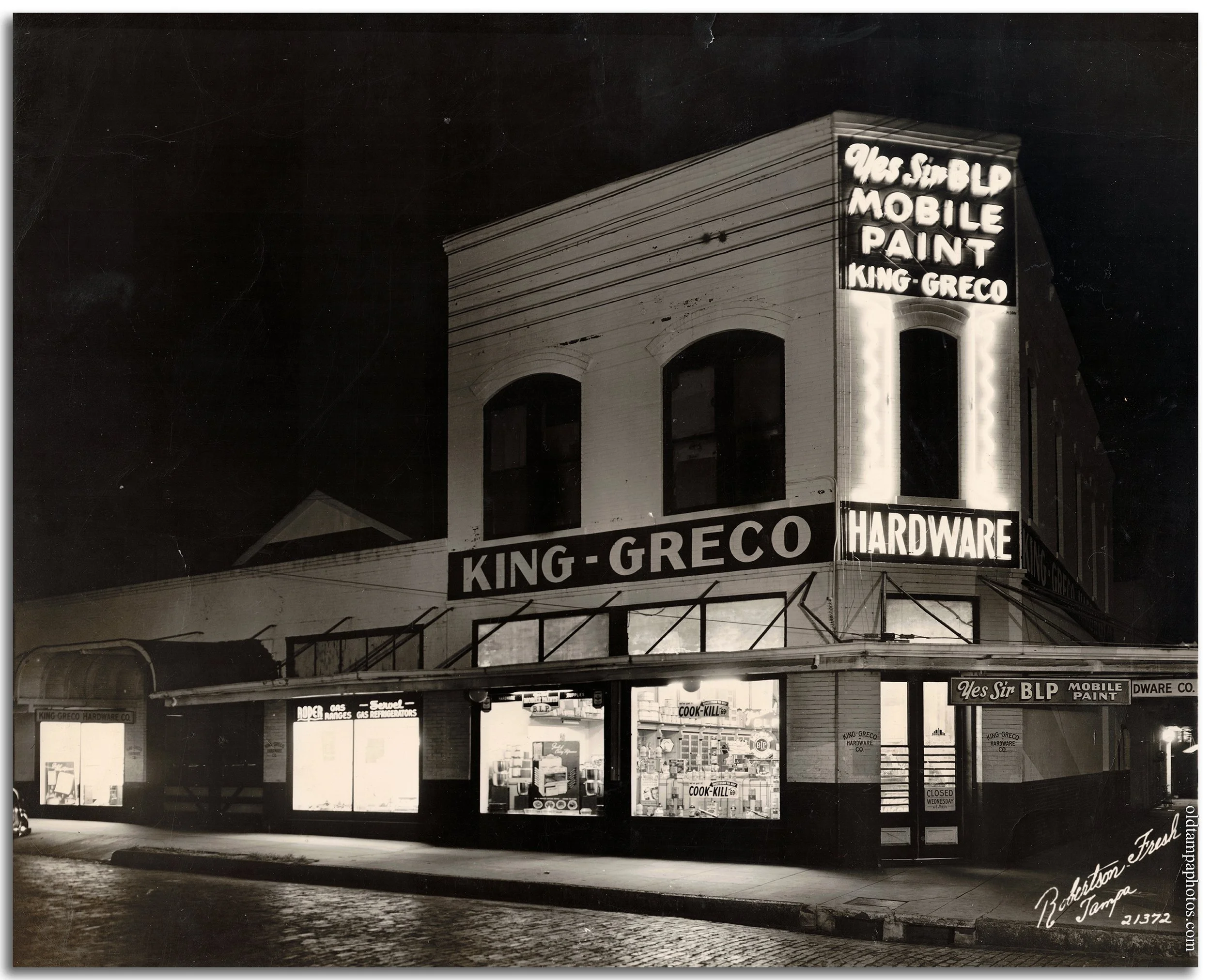 Historic King-Greco Hardware building in Ybor City, later home to Rock Brothers Brewing and Disco Pony.