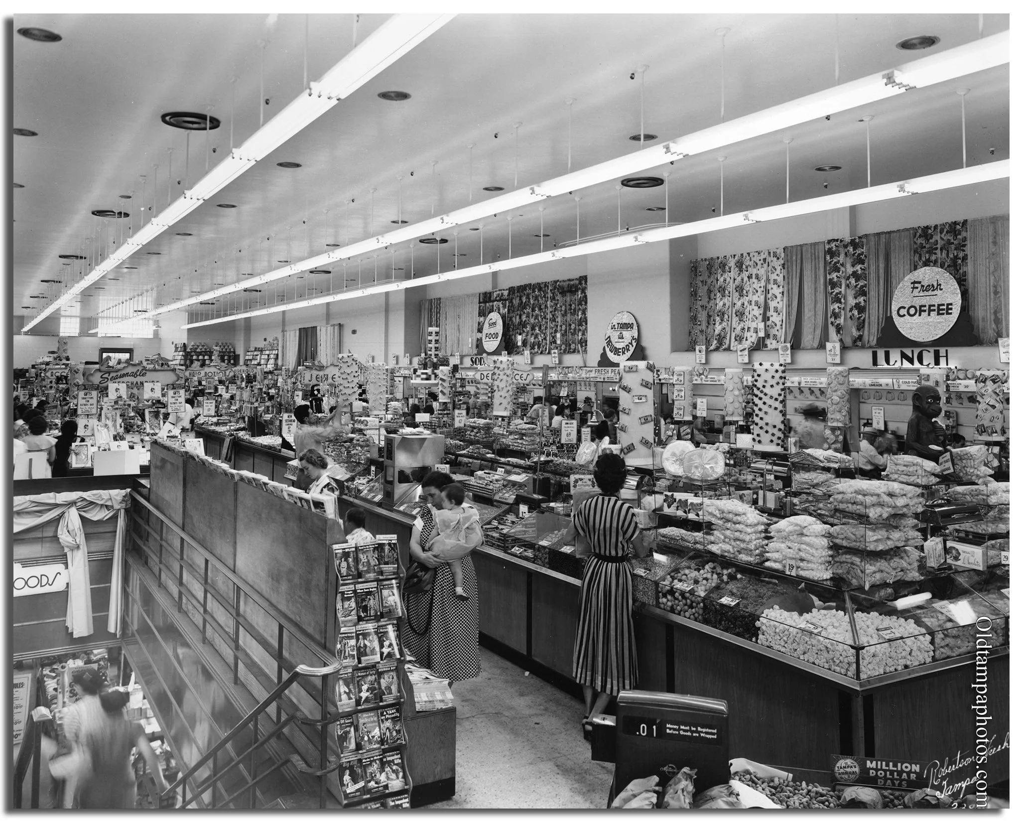 Interior of the J.J Newberry Store. Robertson and Fresh. Courtesy of the USF Digital Collection