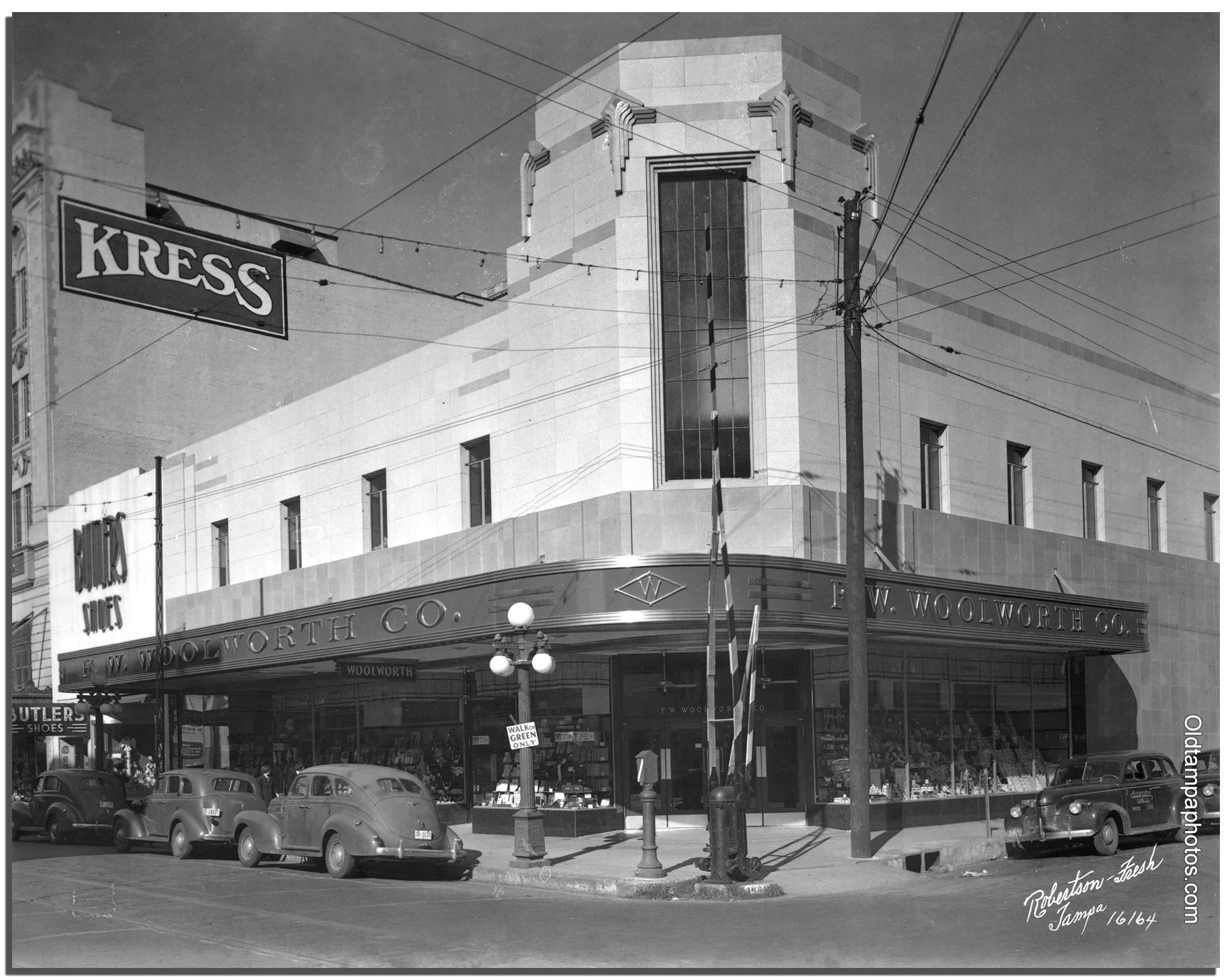 Historic view of FW Woolworth Company storefront in downtown Tampa circa 1915, located on the 800 block near S.H. Kress & Co. and J.J. Newberry during the city’s early retail boom.