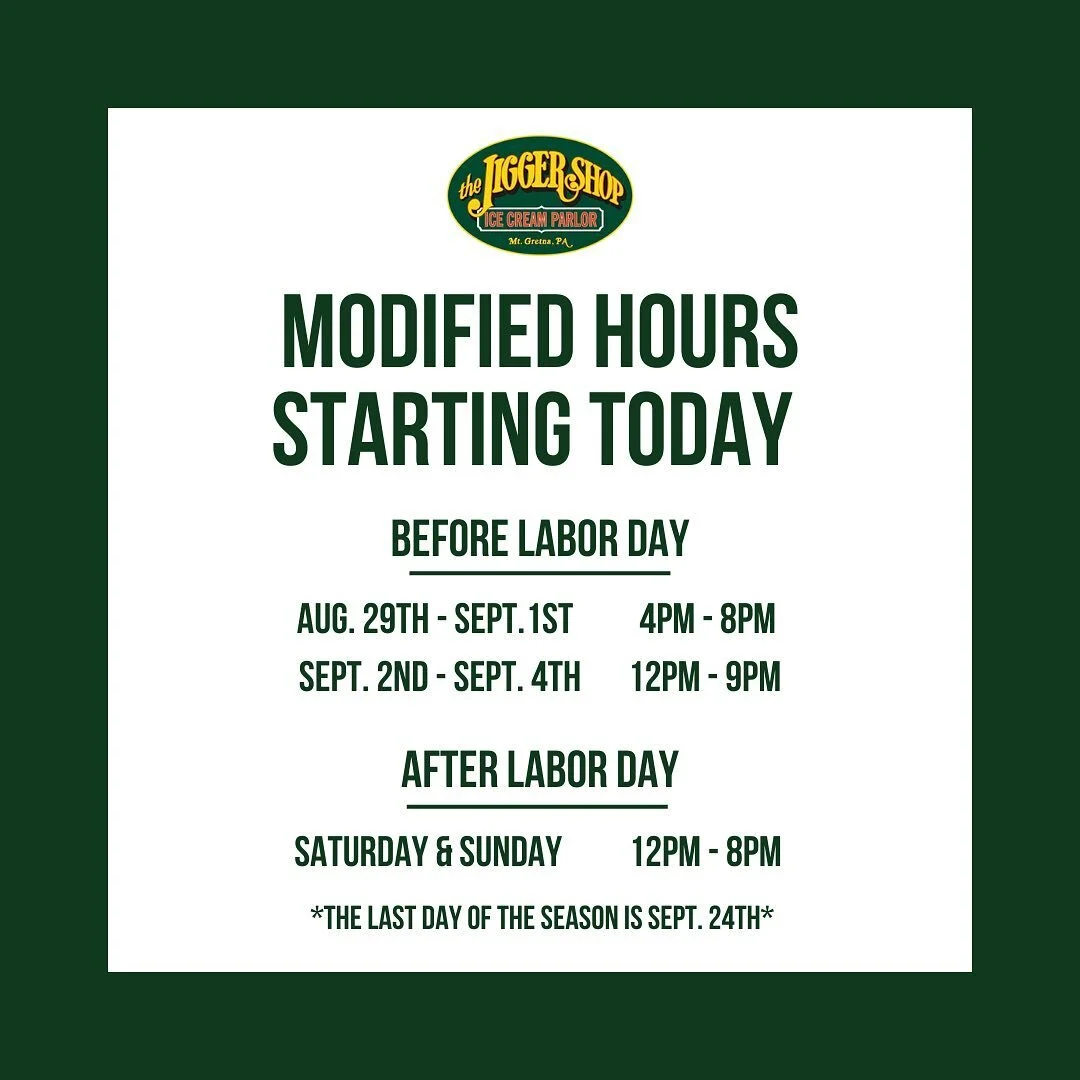 With school now in session we will be operating on modified hours starting today until the end of September. Please review our hours below!

Before Labor Day:
August 29th - September 1st: 4pm - 8pm
September 2nd - September 4th: 12pm - 9pm

After Lab