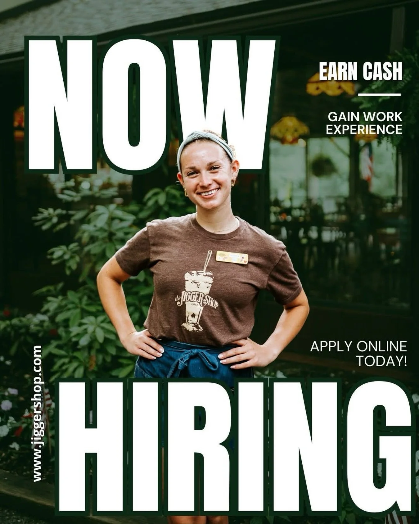 The Jigger Shop is NOW HIRING for 2026!🍦

- The perfect summer job for high school and college students
- Seasonal position (May-September)
- Gain valuable work experience, develop customer service skills and be a part of a cherished local tradition