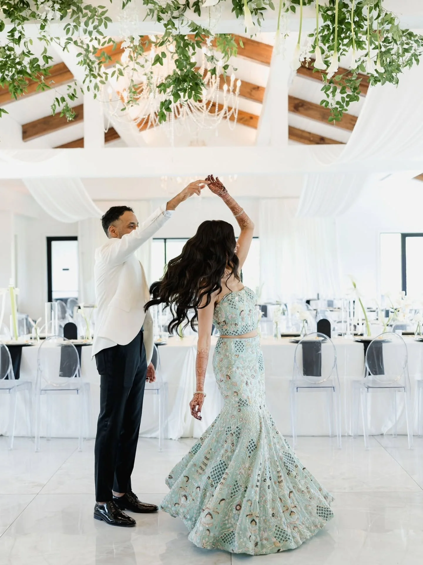 A love story in full bloom 🤍✨ Alisha &amp; Daanish&rsquo;s day was a dream &mdash; every petal, candle, and detail came together to reflect their effortless elegance and timeless romance.

Honored to have designed their florals that told their story