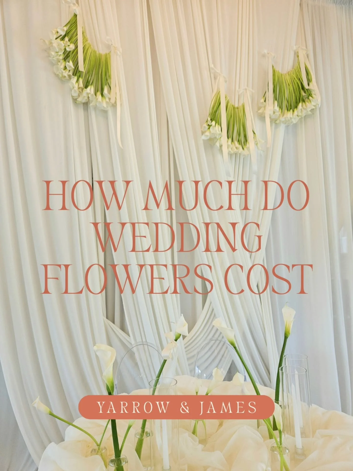 We value transparency around here. So much do wedding flowers actually cost?

It depends on a few key factors &mdash; like flower availability, design style, and the overall size and scope of your day. 

But ultimately, your guest count plays the big