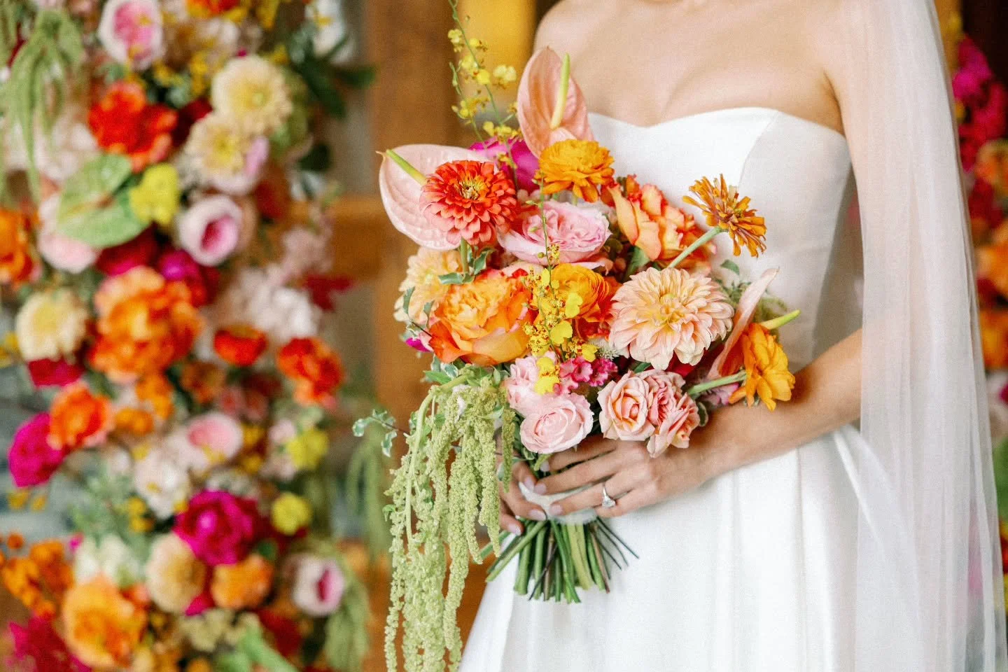 Feeding my soul one colorful bloom at a time 🌸✨
This bridal bouquet was pure joy to create &mdash; bold, romantic, and bursting with life.

📷 @irismoorephoto

#bridalbouquetgoals #yarrowandjames #texasweddingflorist #colorfulweddingflowers #florald