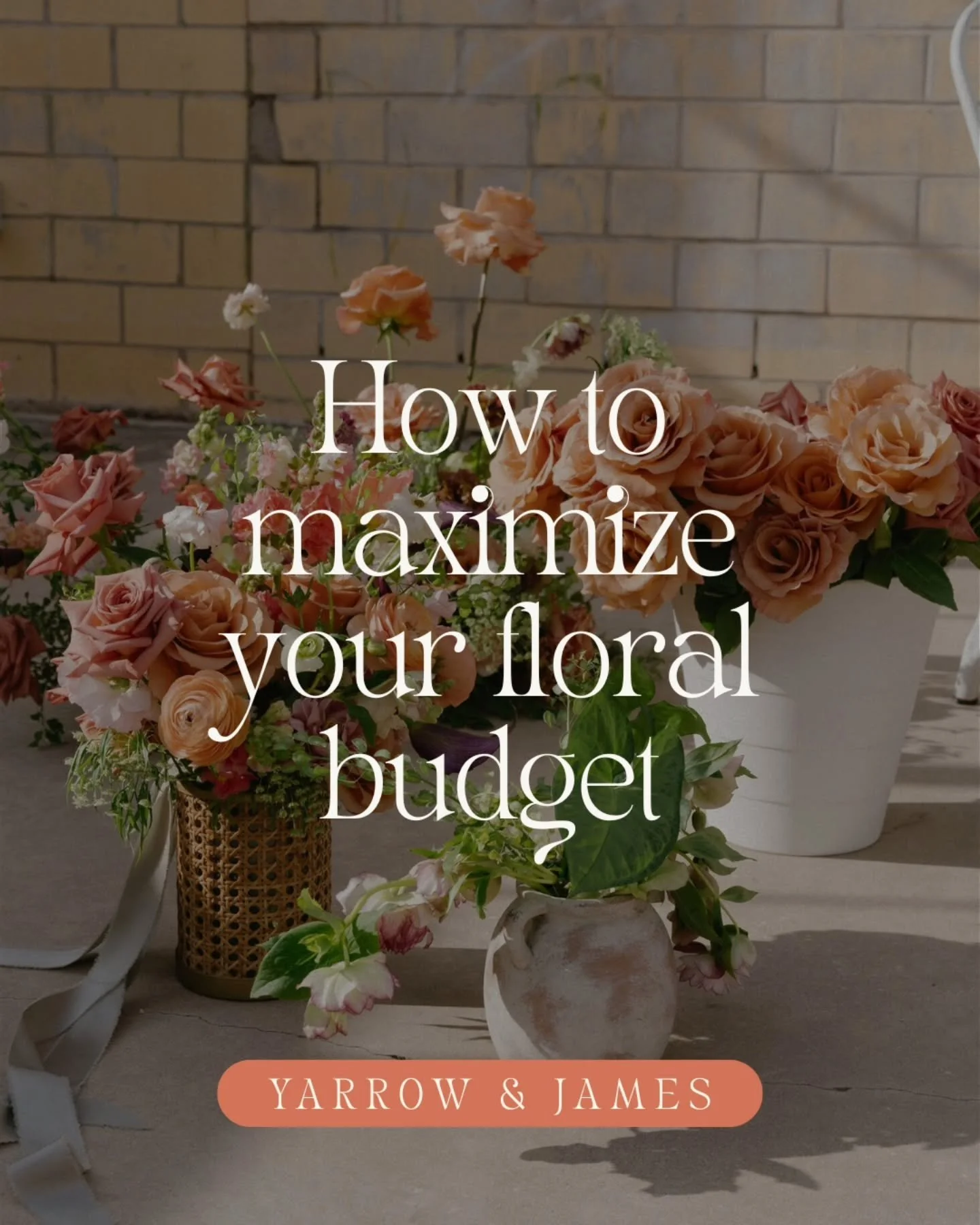 Maximizing your floral budget starts with priorities, not pressure. As our friends @exquisitepetals say, &ldquo;your budget isn&rsquo;t the problem, it&rsquo;s your expectations.&rdquo; Pinterest and TikTok are filled with luxury weddings, but gorgeo
