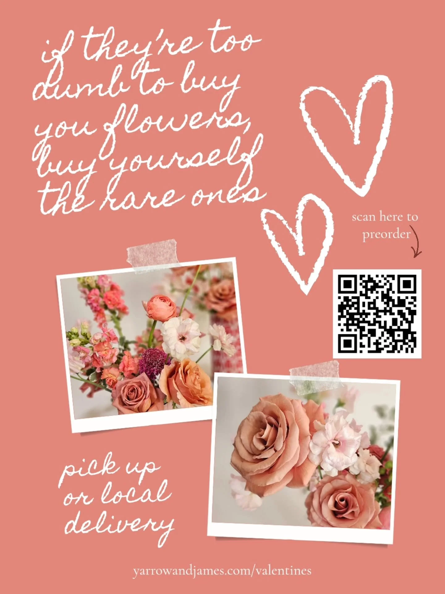 Show them exactly what you want this Valentine&rsquo;s Day. 🌸🌹🌸🌷🌸⚘️

Fresh flowers are calling. Pre-order for pickup or local delivery&mdash;or come find your favorite at one of our pop-ups! 💐✨ 

Feb 13 4-7pm @thesanmarket 
Feb 14 9-1pm @newbra