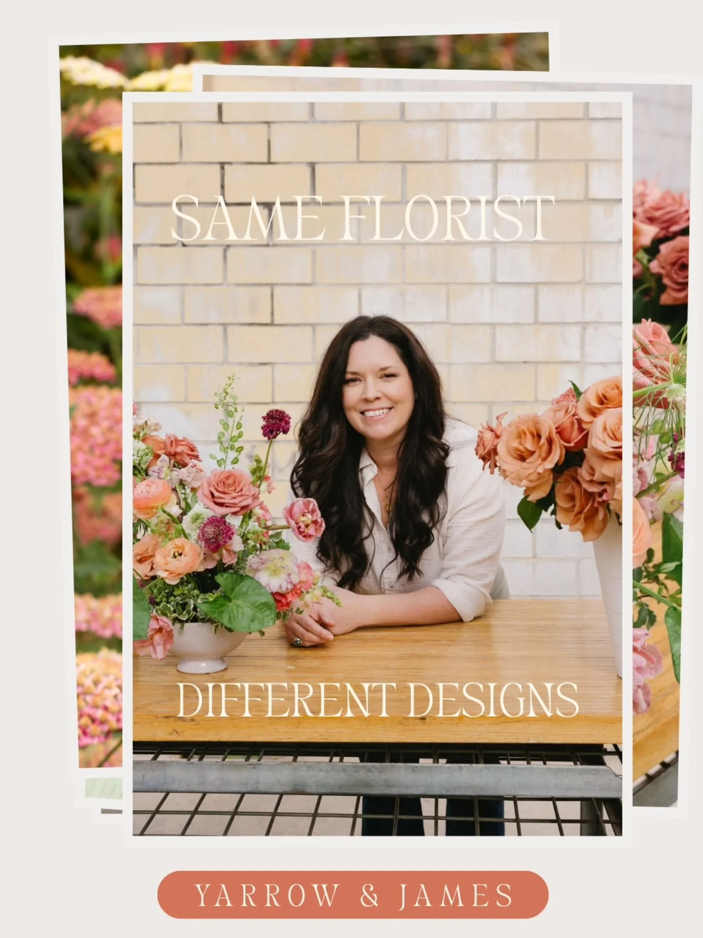 Same florist, completely different designs ✨

No two weddings should ever feel the same&mdash;because no two couples are. When it comes to choosing your florist, your style is always the priority. It&rsquo;s your day, your vision&hellip; I&rsquo;m ju