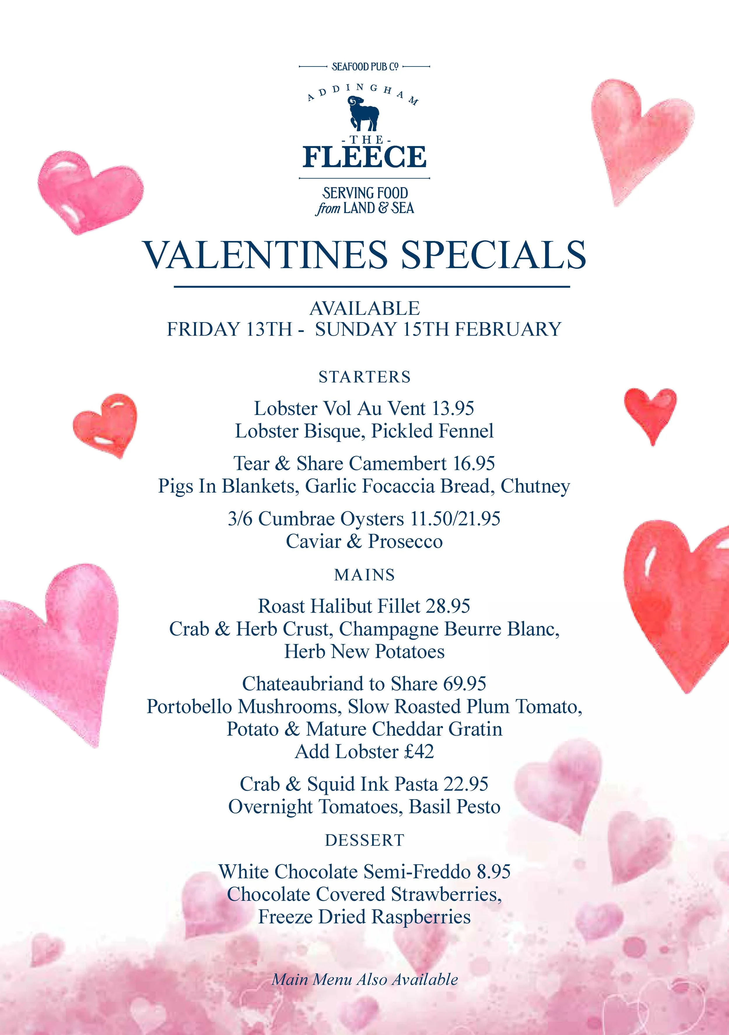 Valentine's Specials