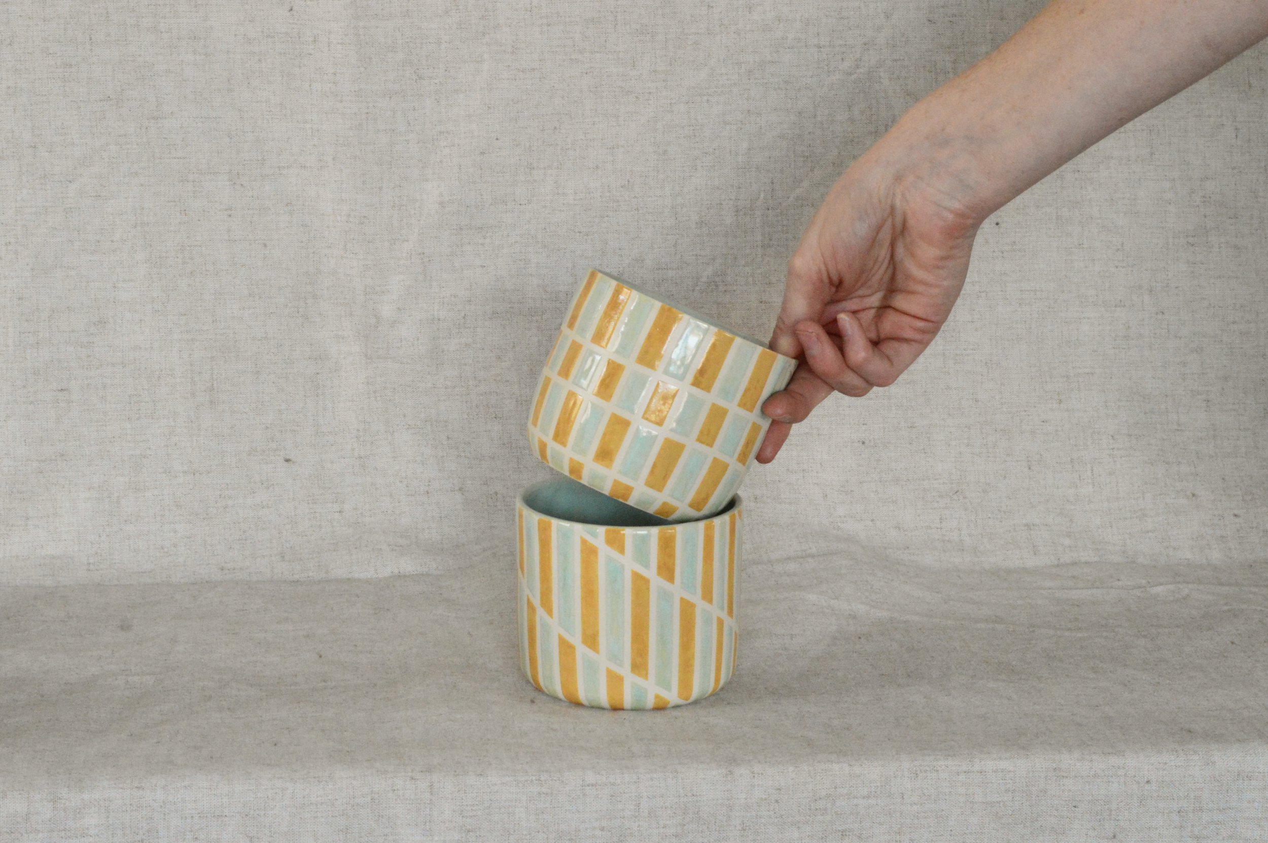 Teal and Yellow Cup nº2