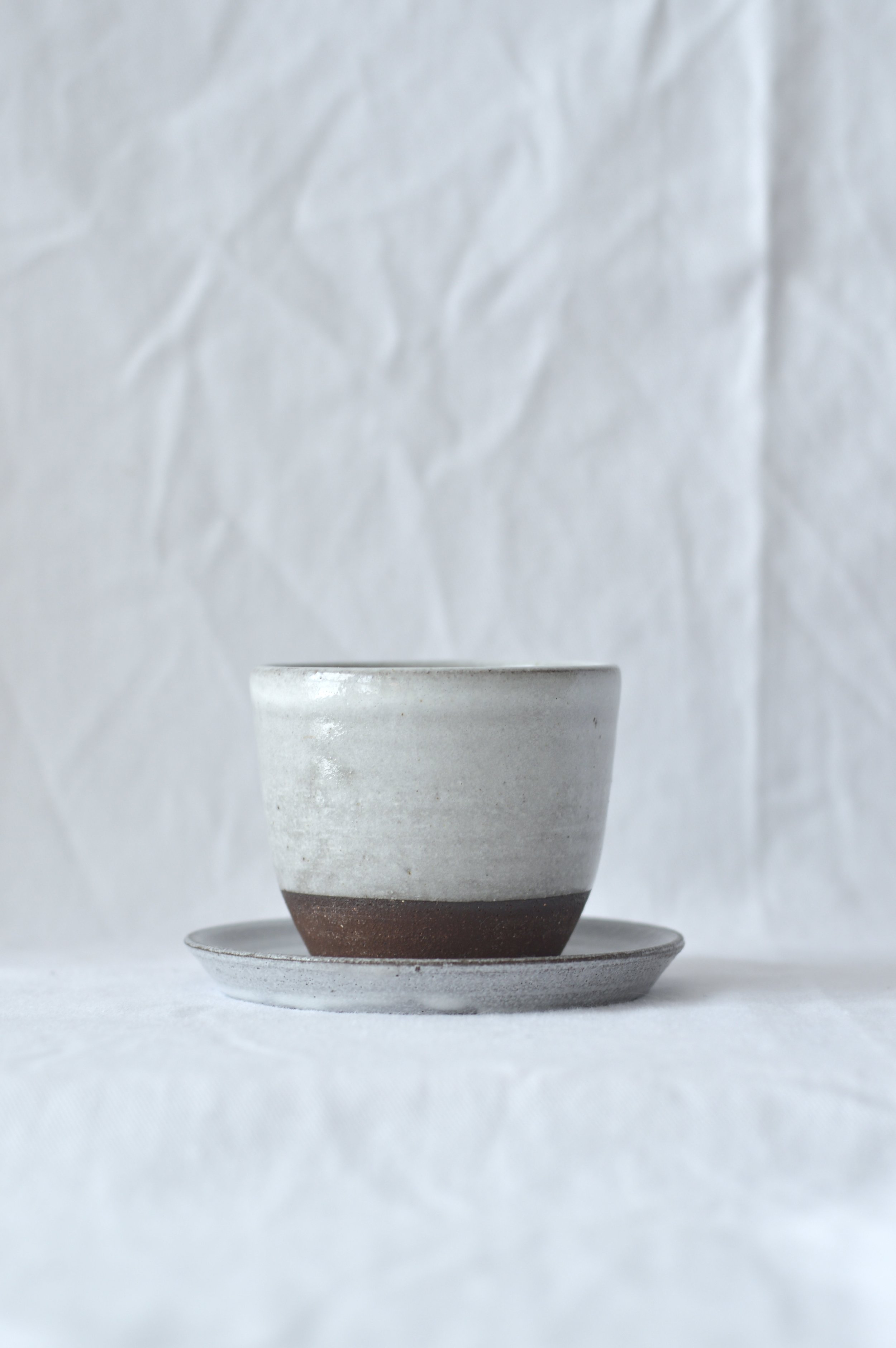 Cup and Saucer in White