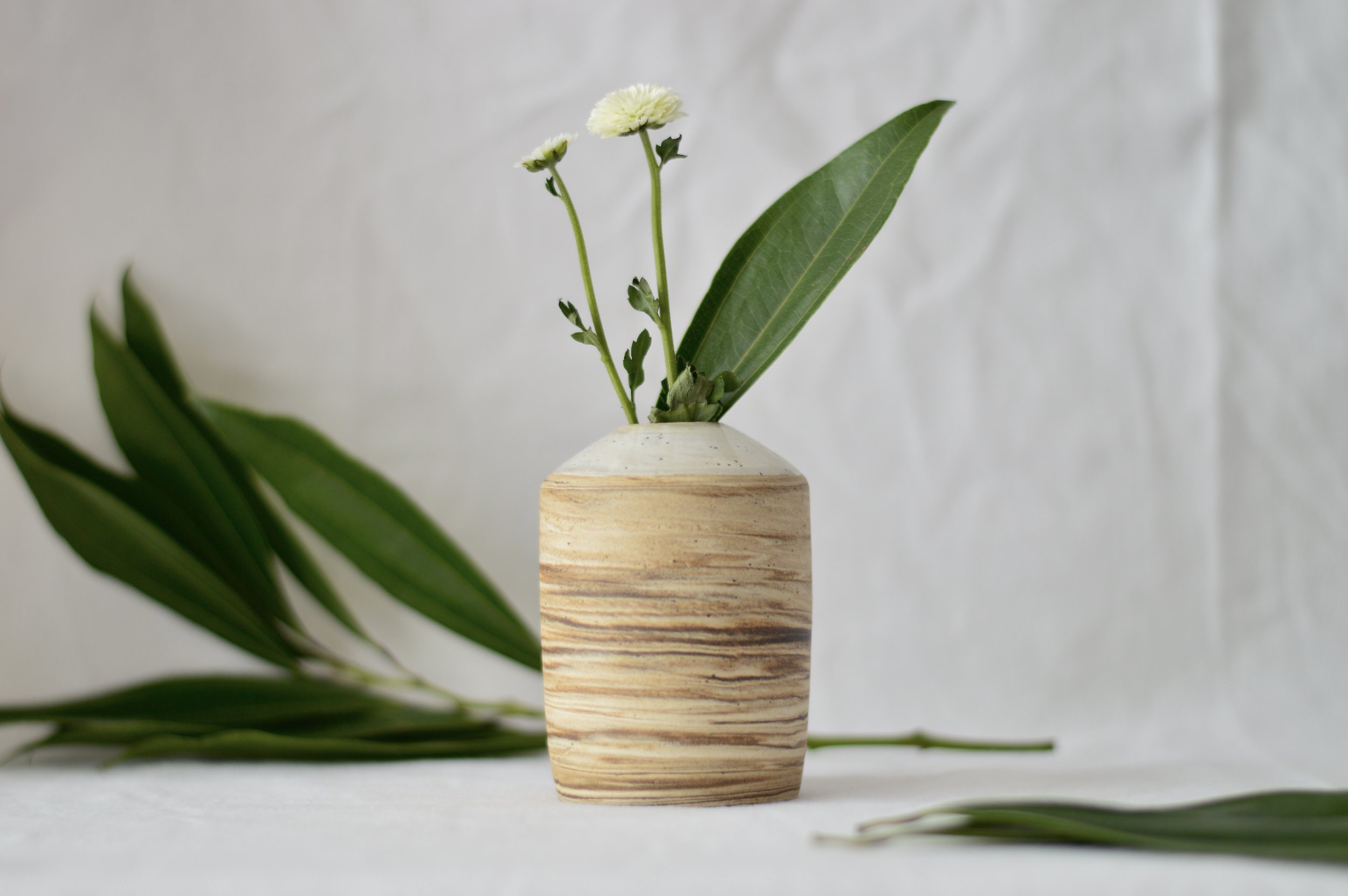 Small Marbled Bud Vase