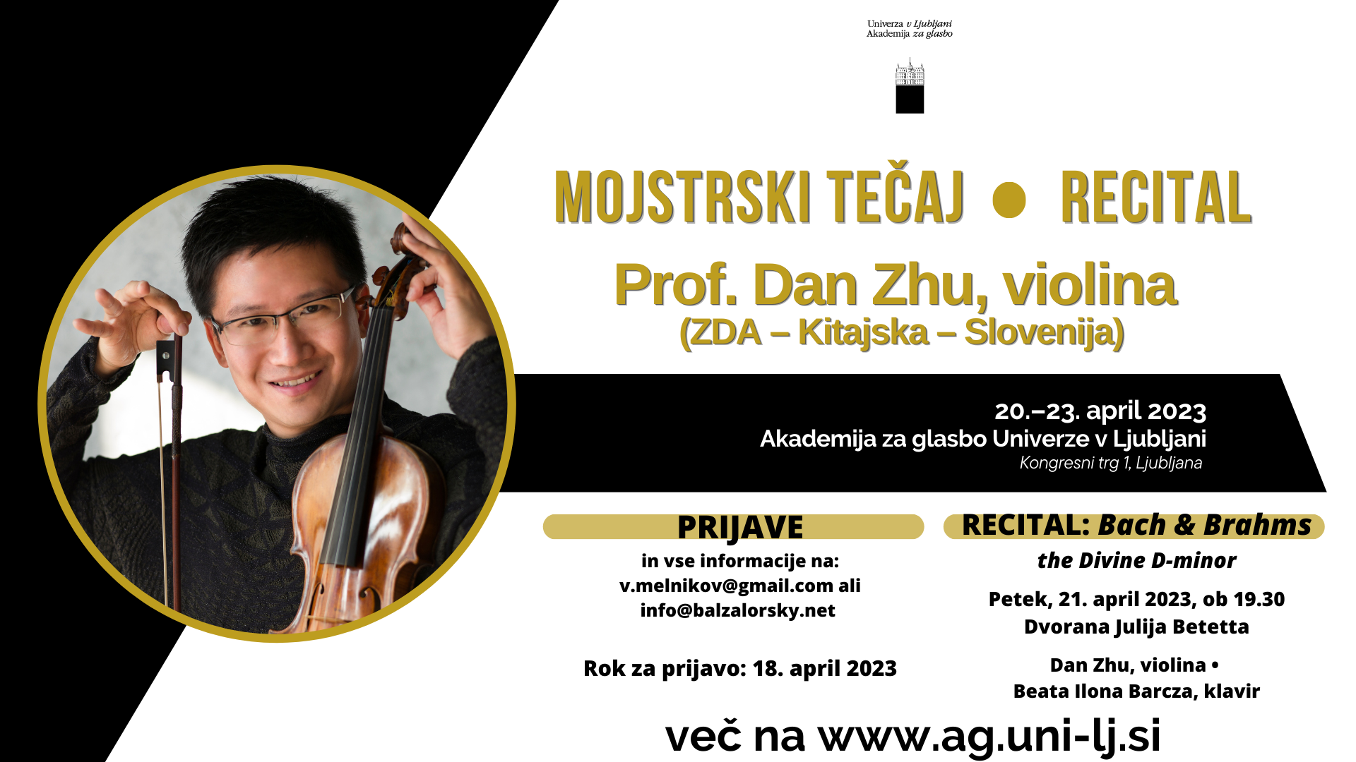 Masterclass at Music Academy of Ljubljana University