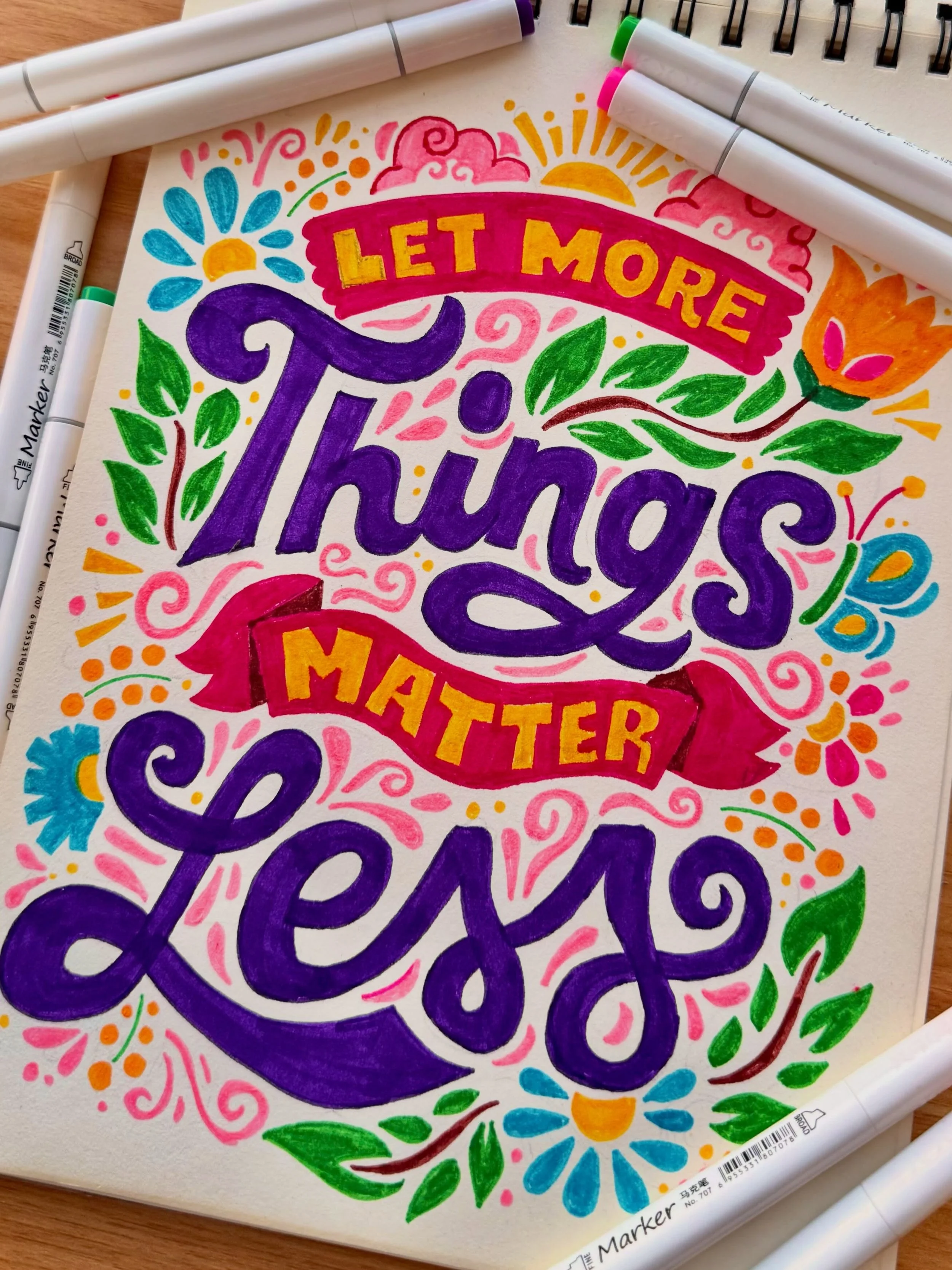 Took a little break from digital lettering and decided to play around with markers for a change ✍️

I miscalculated the word &ldquo;matter&rdquo; unfortunately but it&rsquo;s ok because&hellip; it doesn&rsquo;t matter! 😋