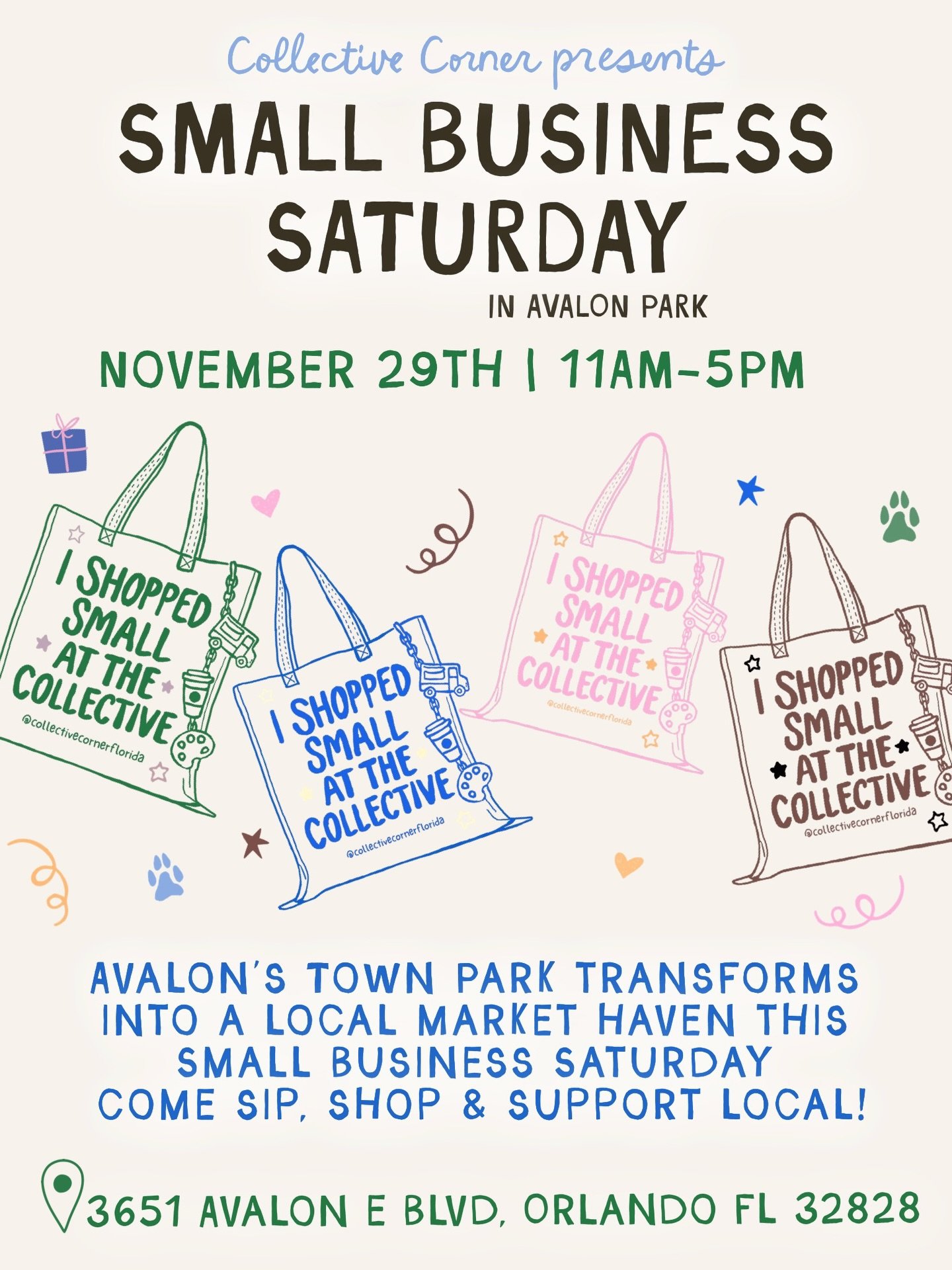 🎄HEY AVALON, LET&rsquo;S SHOP SMALL🎄

@collectivecornerflorida is bringing 80+ small shops to Town Park this Saturday Nov. 29th for the ultimate small business Saturday market 🛍️

Find meaningful gifts, support local makers, and enjoy a cozy day o