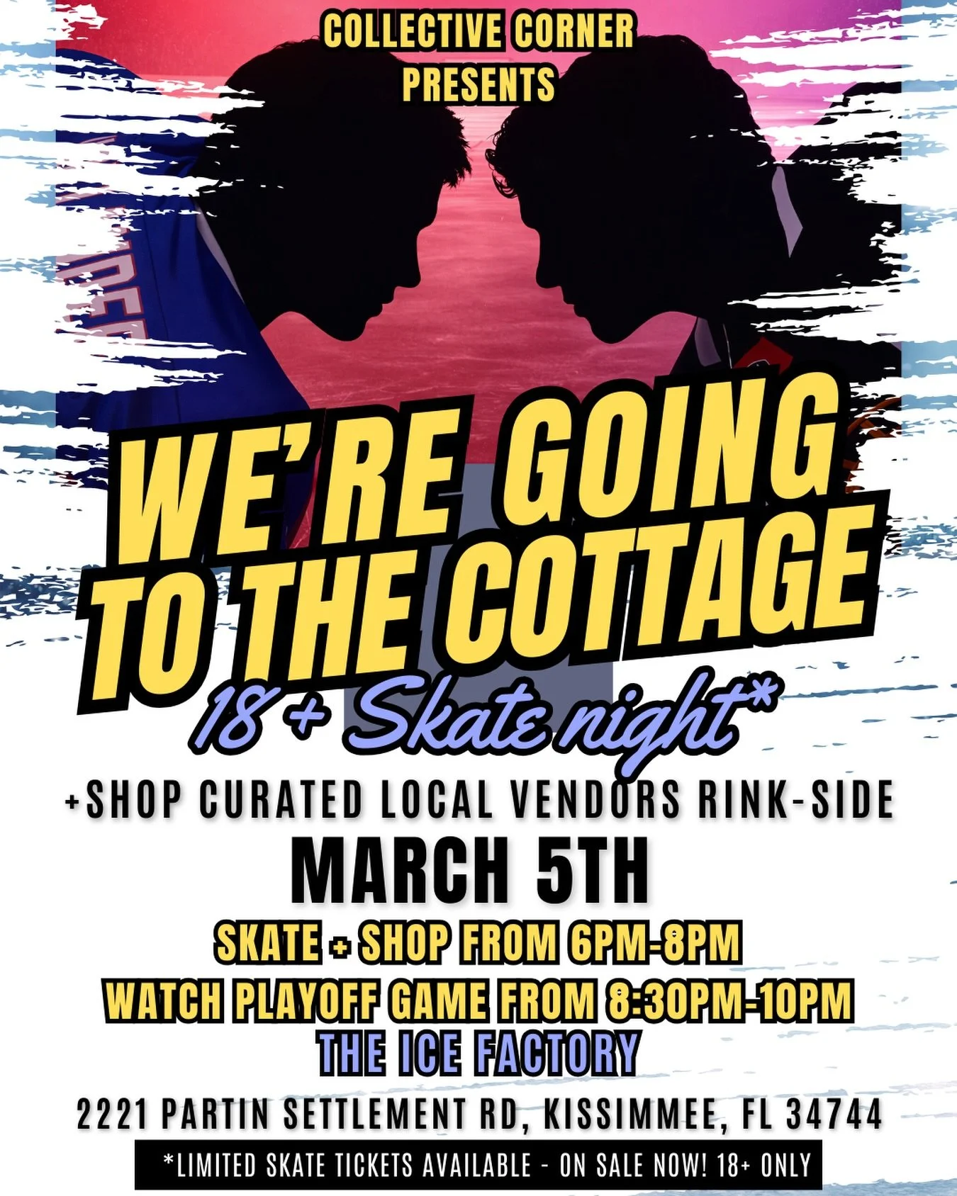 🏒🔥 RIVALS. ICE. TENSION. 🔥🏒

If Heated Rivalry lives rent-free in your head, this night&rsquo;s for you.

Late-night skating, rivalry you can feel, and a DJ setting the pace on the ice. Choose your side, dress to impress, and lean into the drama 