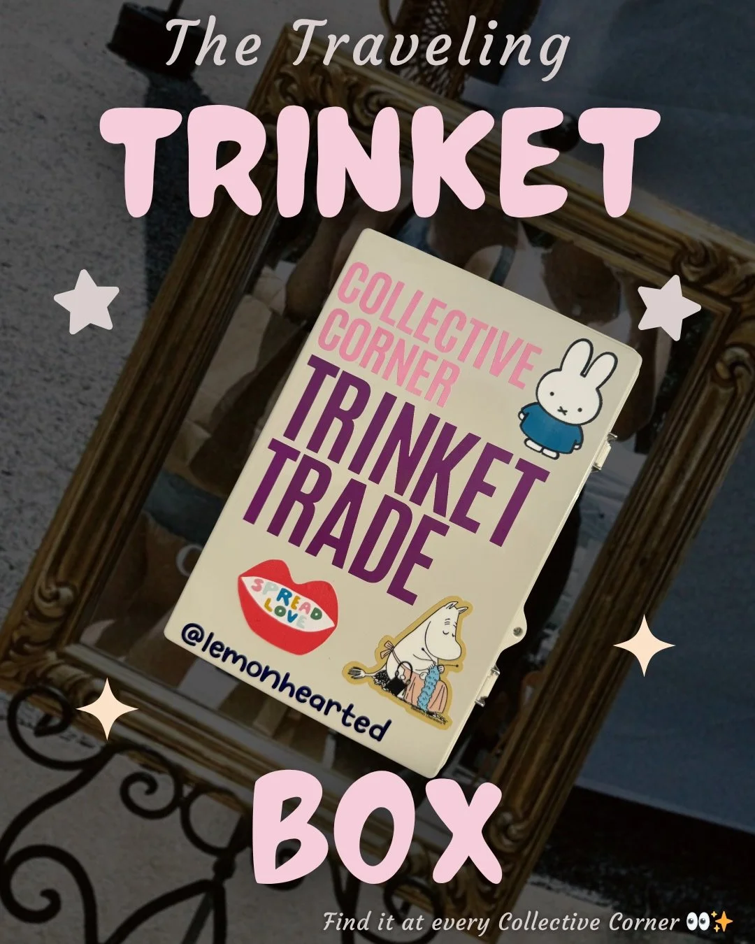 👀✨ You might spot something new at Collective Corner

We&rsquo;re so excited to partner with @lemonhearted on her trinket trade boxes &amp; bring this little box to every upcoming market date 🦋

Making its first debut this Saturday, March 28th at o
