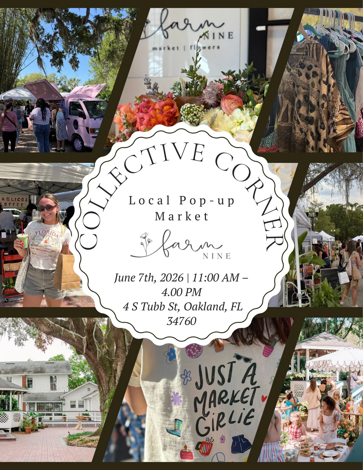 POV: You spent your Sunday at the cutest market in Central Florida. 🦋✨

Coffee first, shopping second, fresh flowers somewhere in between.

Join us under the oak tree 🌳 @farmnine on June 7th from 11AM&ndash;4PM for local makers, unique finds, and a