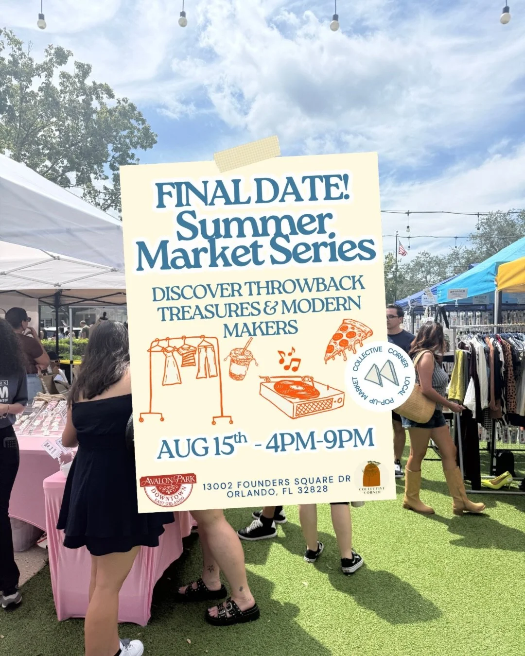 🚨 Final Retro Rewind of the summer. 🚨

If you&rsquo;ve been saying, &ldquo;We&rsquo;ll make it to the next one,&rdquo; this is your sign. 👀

Come spend your Saturday night shopping local, grabbing dinner, and hanging out with some of Central Flori