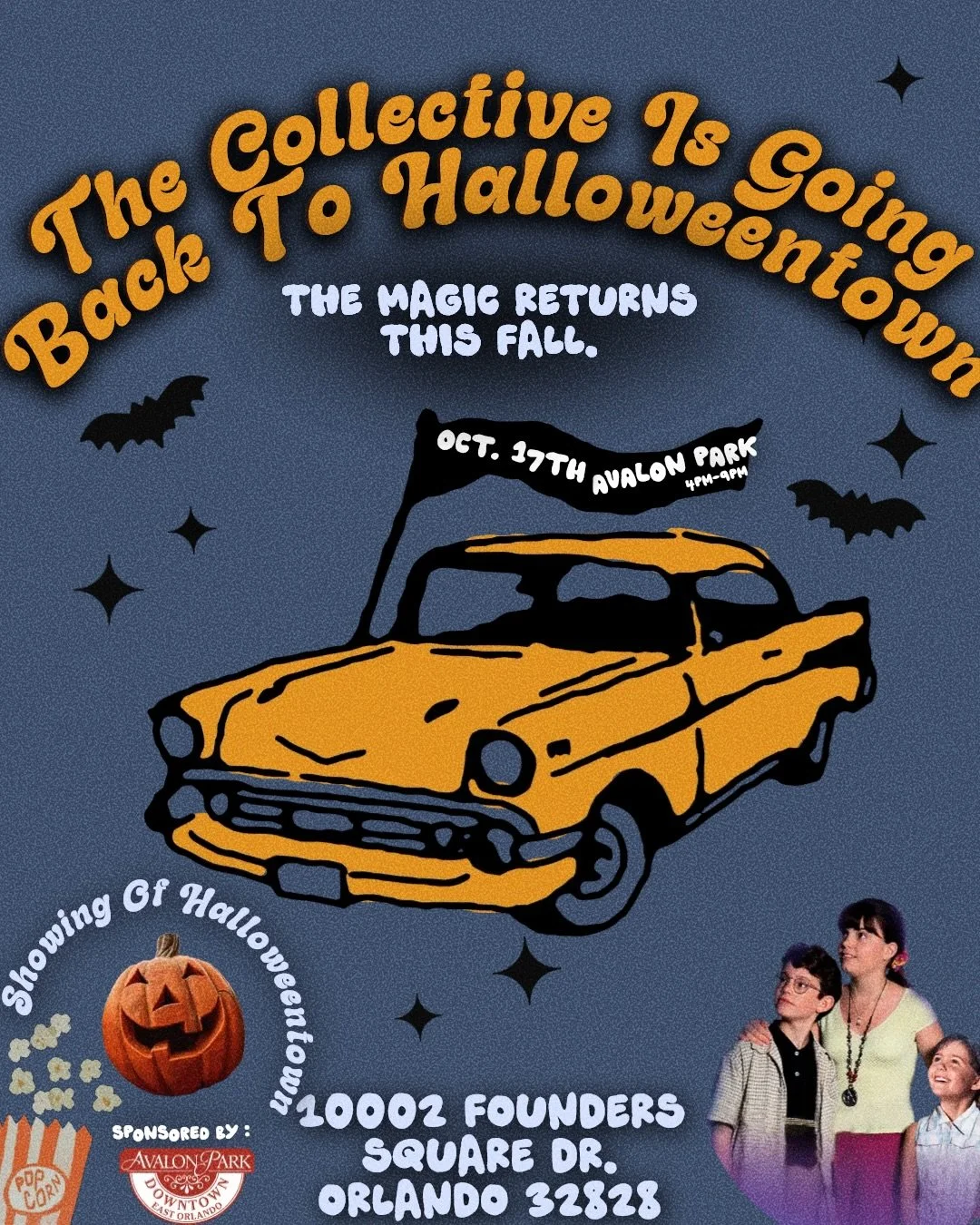 We&rsquo;re going back to Halloweentown 🎃✨

October 17th, @collectivecornerflorida is taking over @avalonparkorlando for a night of shopping small, costumes, music + a little Halloweentown magic.

🛍️ Local makers, food, artists + small businesses
?