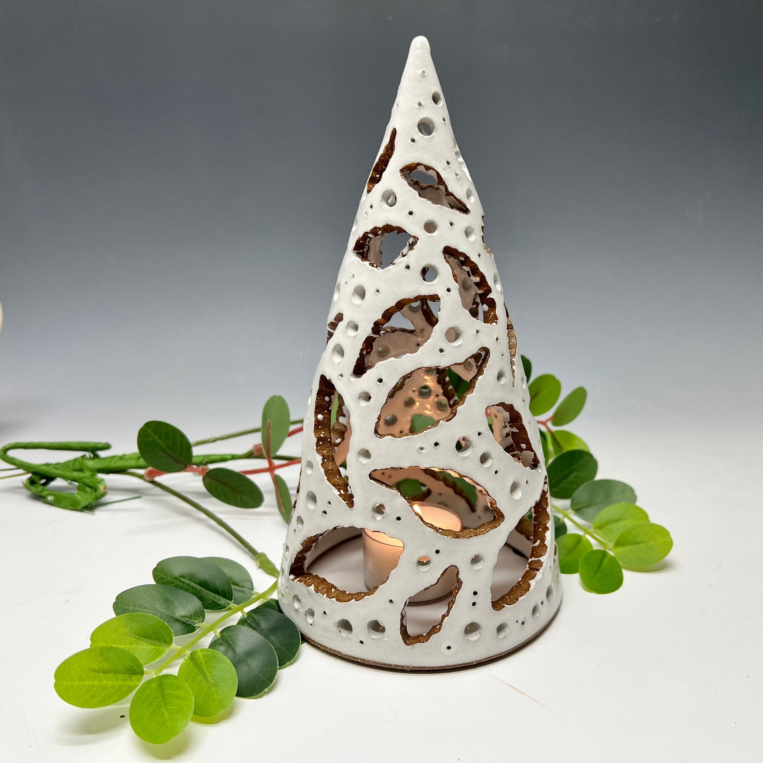 Large White Holly Tree Luminary