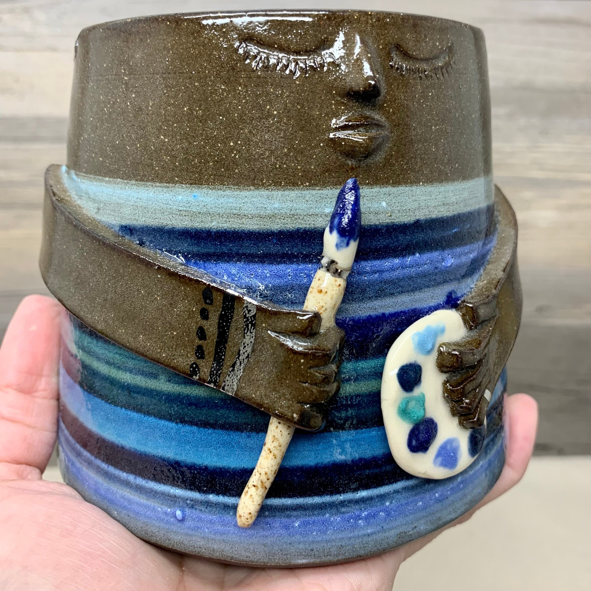 Blue Period Lady Brush Jar